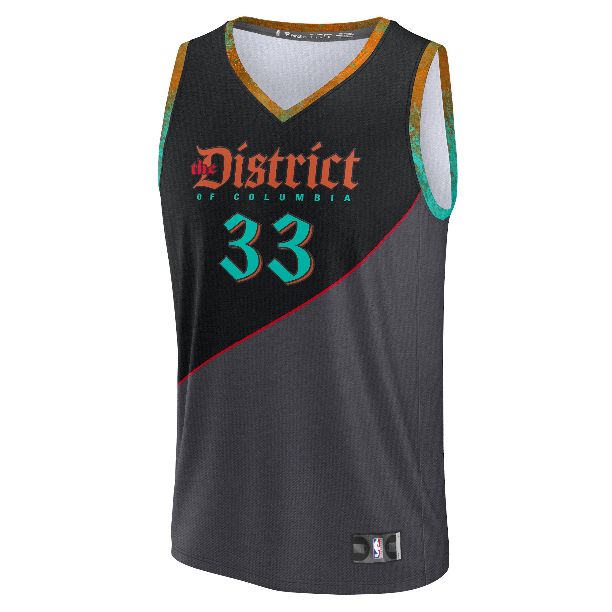 Youth Washington Wizards Kyle Kuzma  Black 2023/24 Fast Break Jersey - City Edition