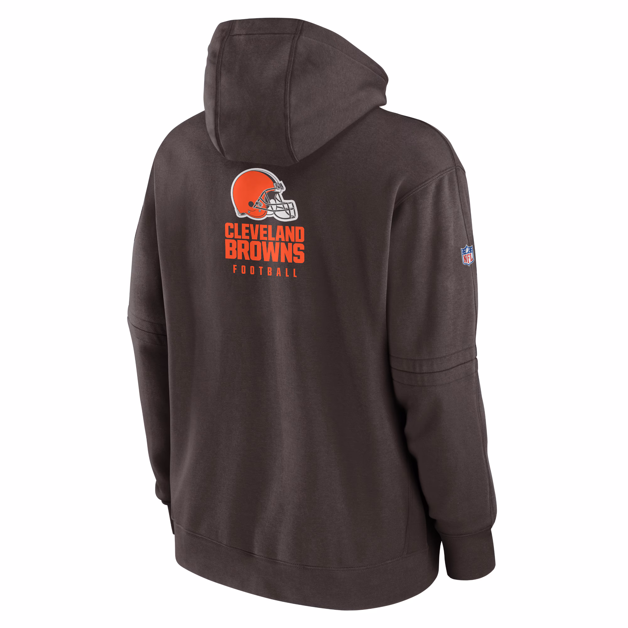 Cleveland Browns Sideline Club Fleece Pullover Hoodie - Brown