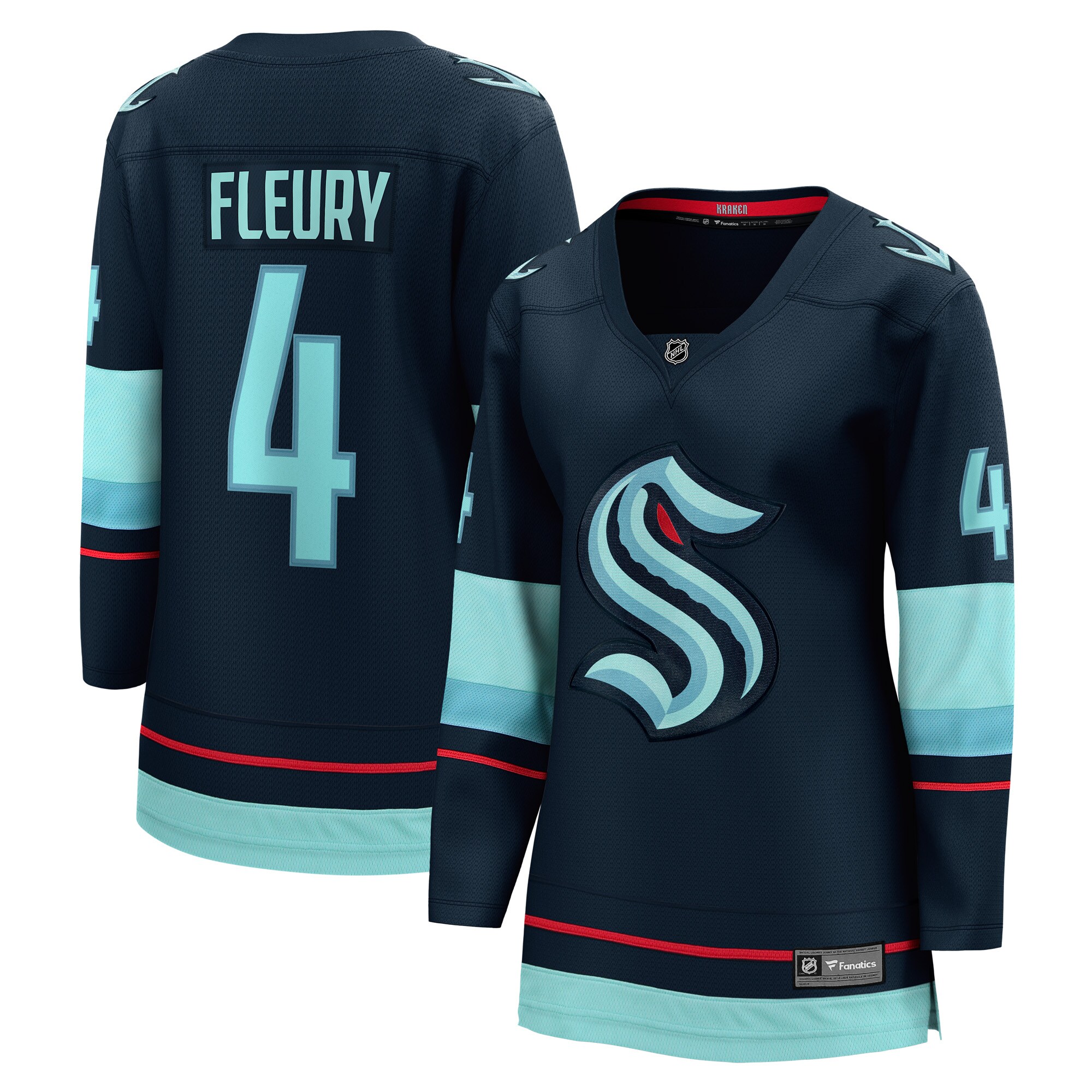 Haydn Fleury Seattle Kraken Women's Home Breakaway Player Jersey - Deep Sea Blue