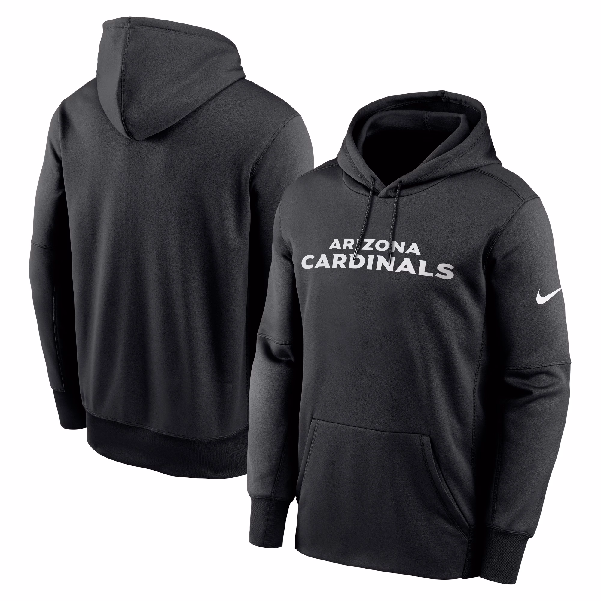Arizona Cardinals Wordmark Performance Pullover Hoodie - Black