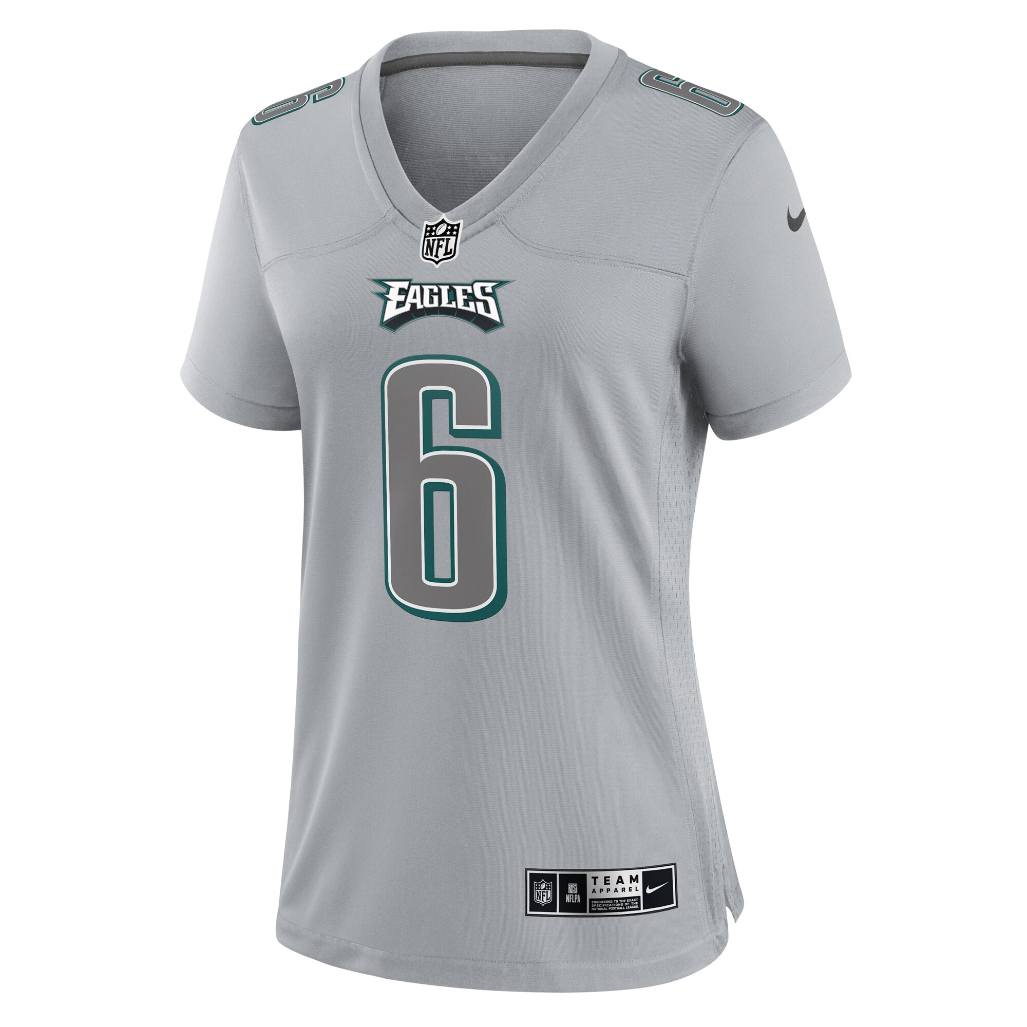 DeVonta Smith Philadelphia Eagles  Women's Atmosphere Fashion Game Jersey - Gray