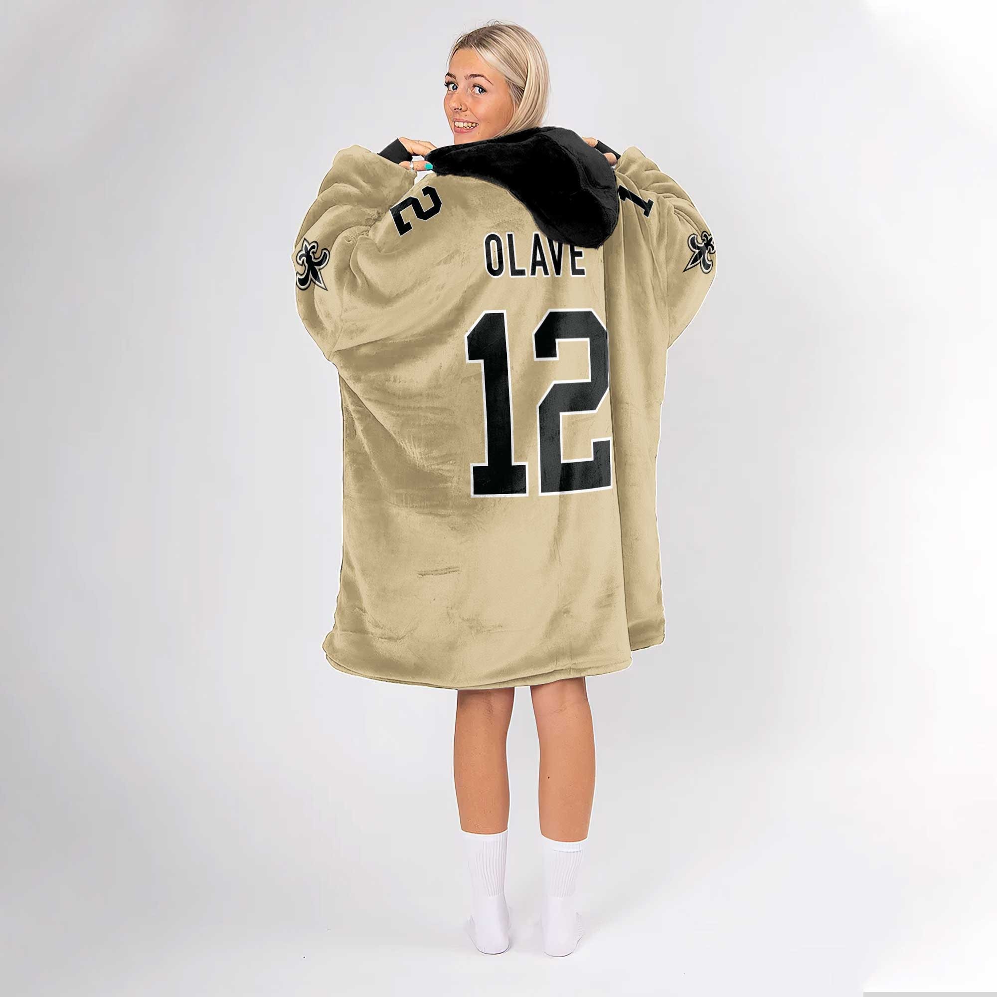 Adult C.O 12 New Orleans Football Unisex Blanket Hoodie