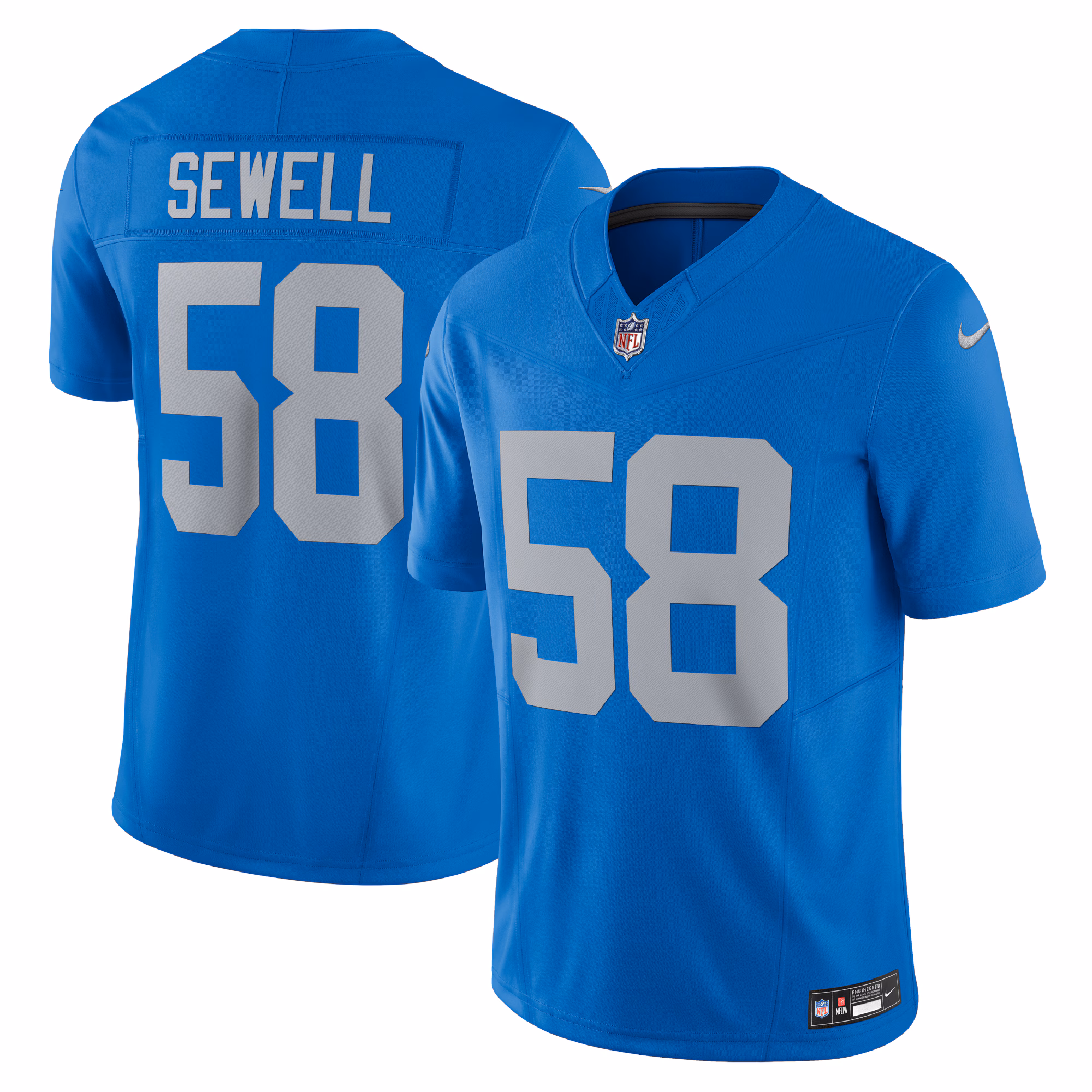 Penei Sewell Detroit Lions Vapor F.U.S.E. Alternate Limited Jersey - Blue