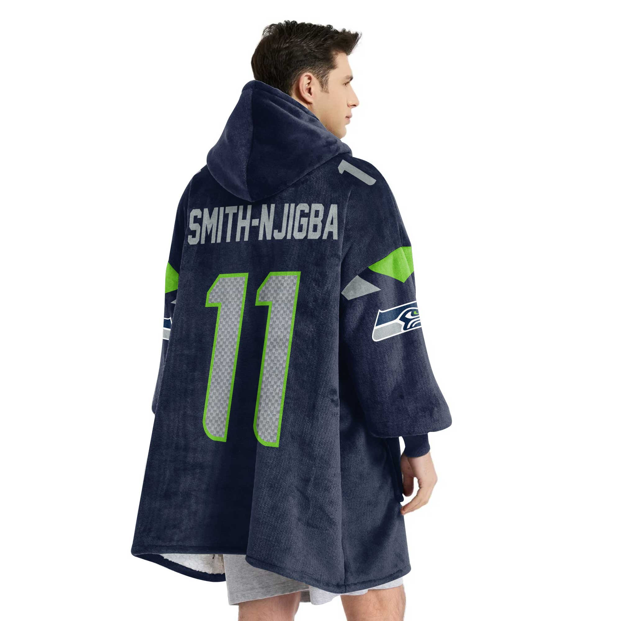 Adult 11 Seattle Football Unisex Blanket Hoodie