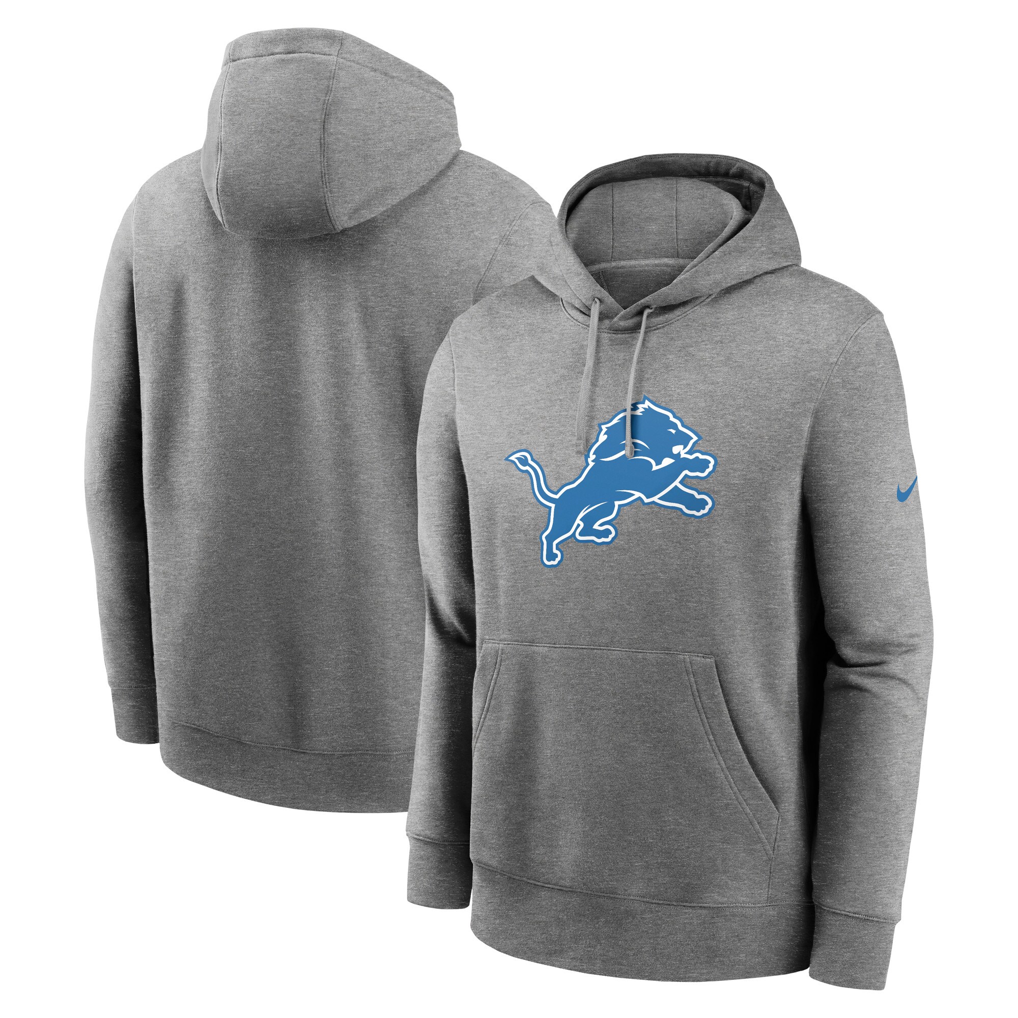 Detroit Lions Club Logo Pullover Hoodie - Anthracite