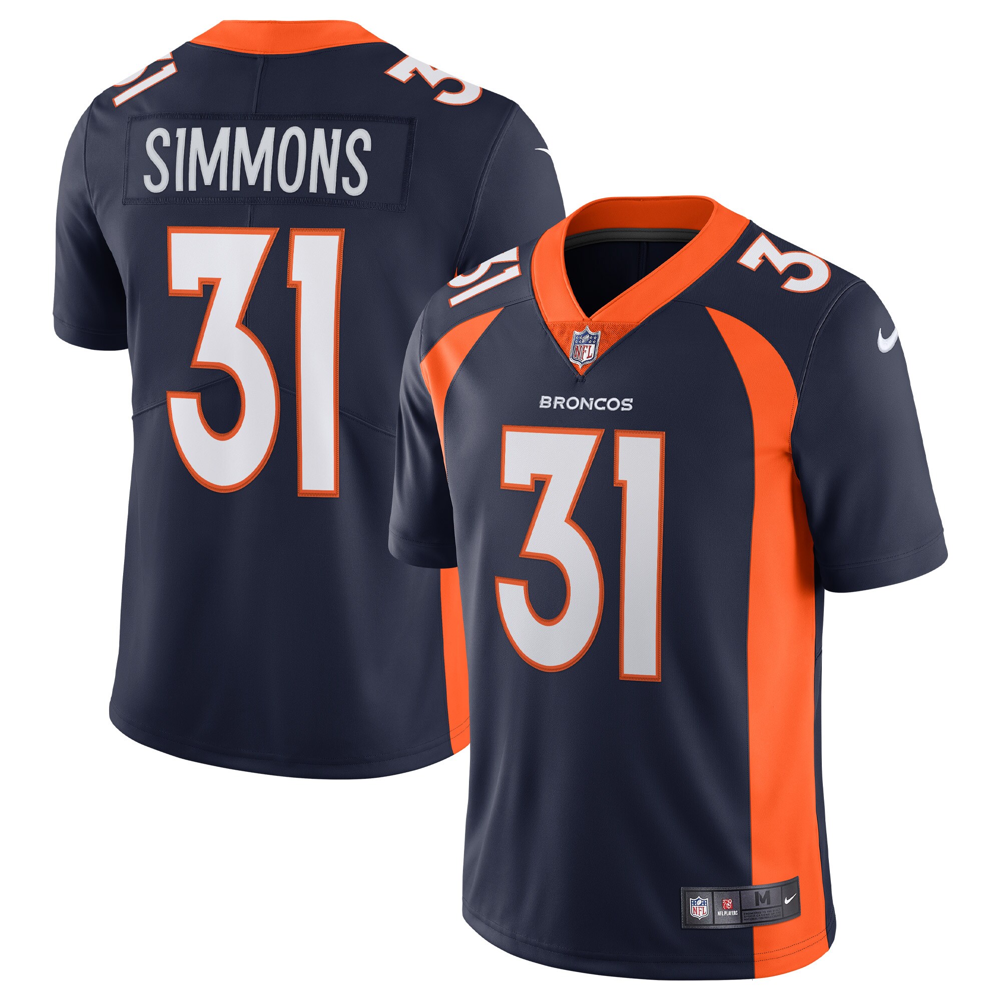 Justin Simmons Denver Broncos  Alternate Vapor Limited Jersey - Navy