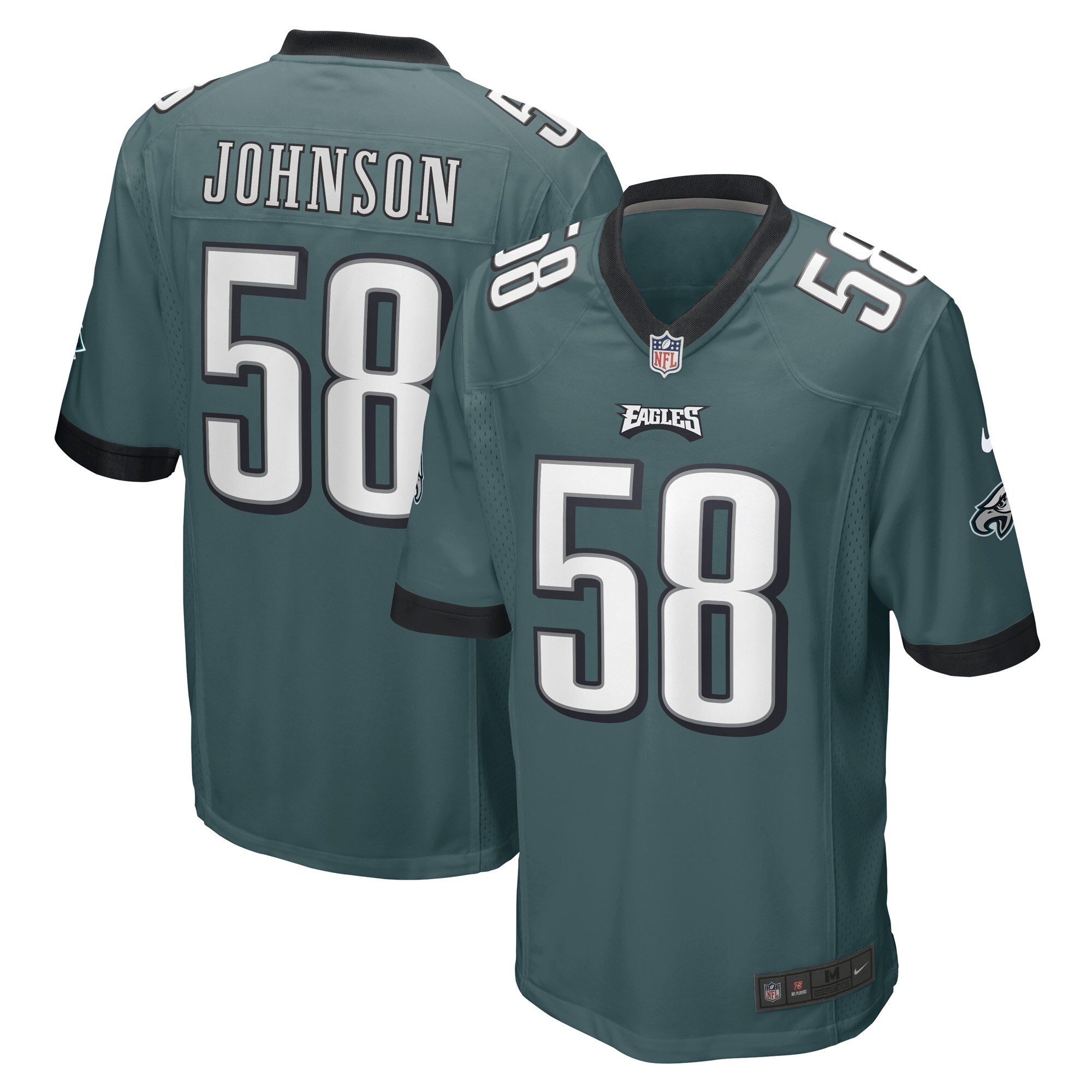 Kyron Johnson Philadelphia Eagles  Game Player Jersey - Midnight Green