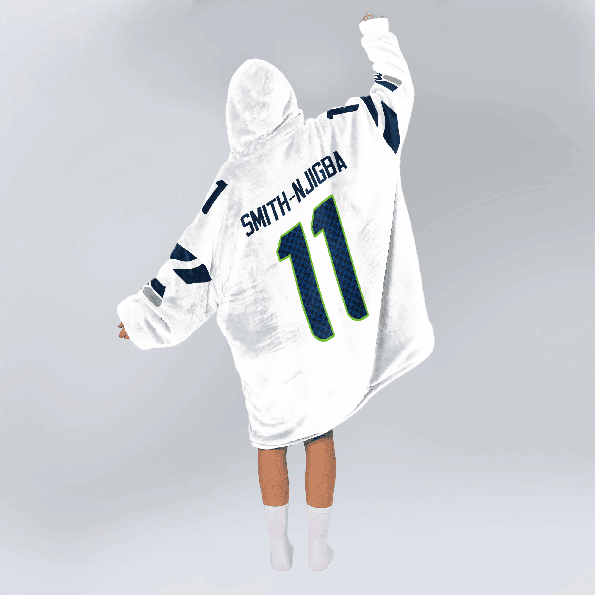 Adult 11 Seattle Football Unisex Blanket Hoodie