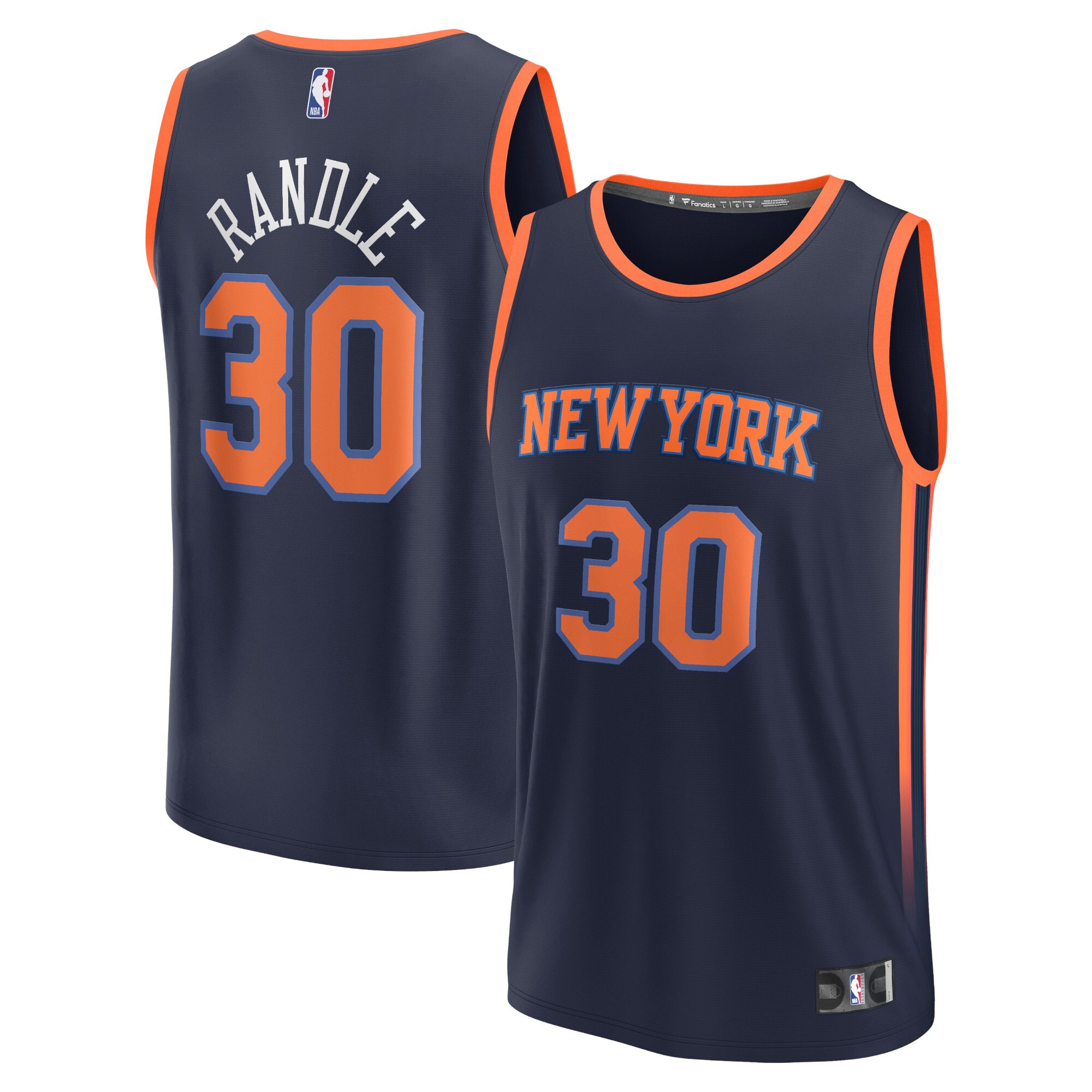 Julius Randle New York Knicks  Fast Break Replica Player Jersey - Statement Edition - Navy