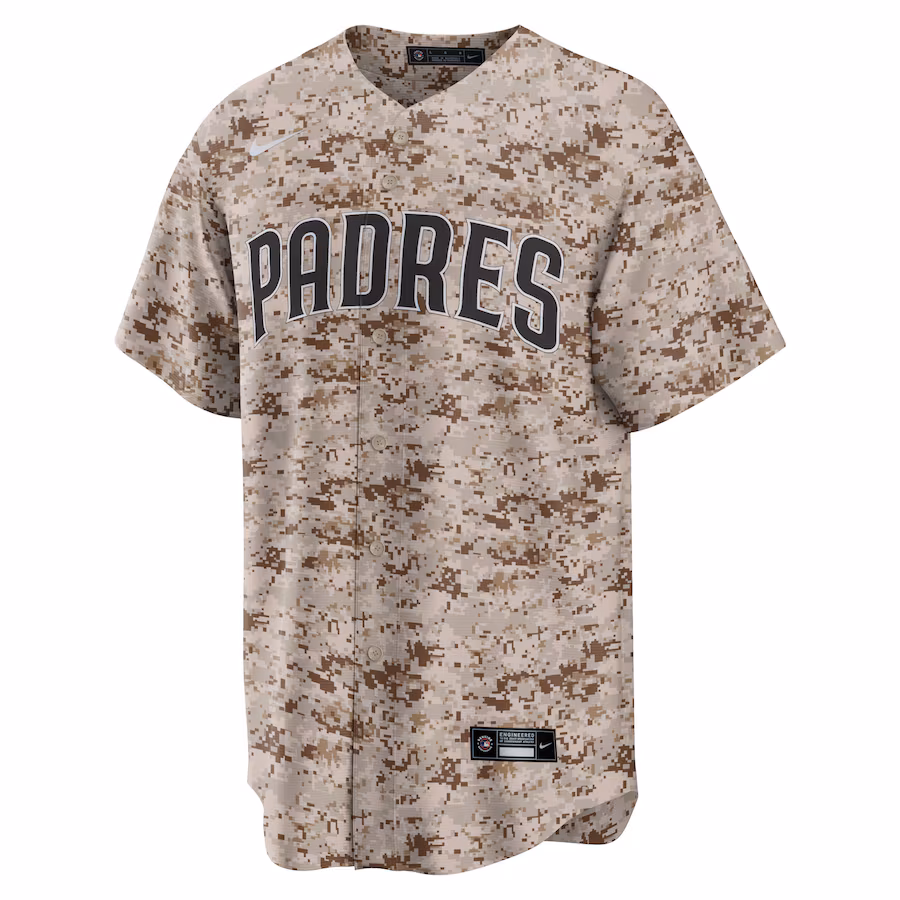Men's San Diego Padres #13 Manny Machado Camo USMC Alternate Replica Player Jersey