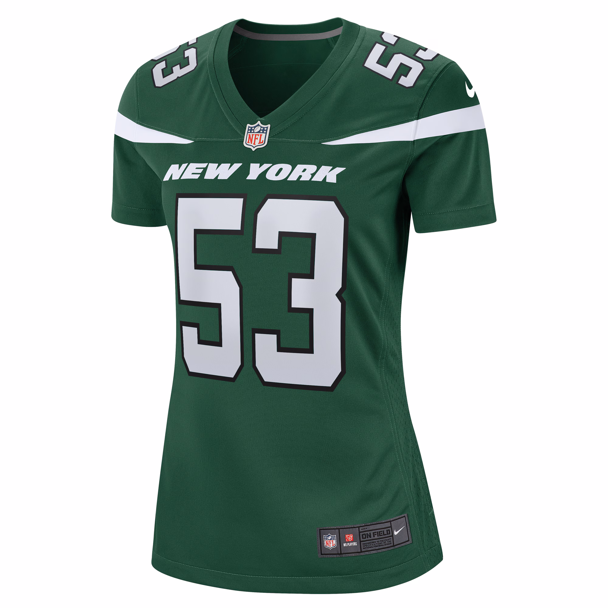Zaire Barnes New York Jets Women's  Game Jersey - Gotham Green