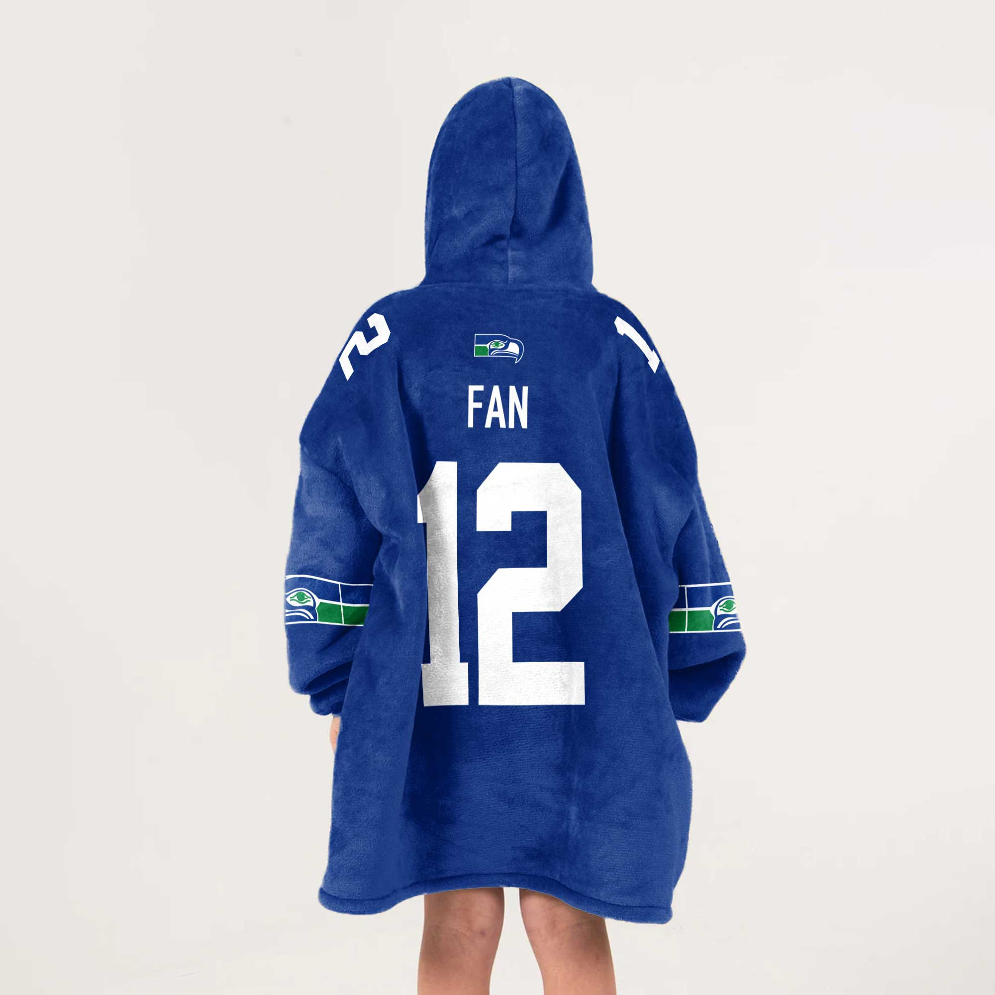 Kid North 12 Seattle Football Unisex Blanket Hoodie