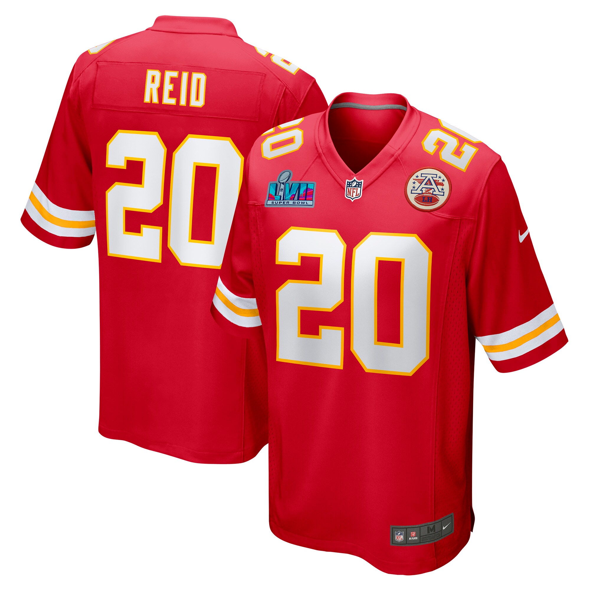 Justin Reid Kansas City Chiefs  Super Bowl LVII Patch Game Jersey - Red