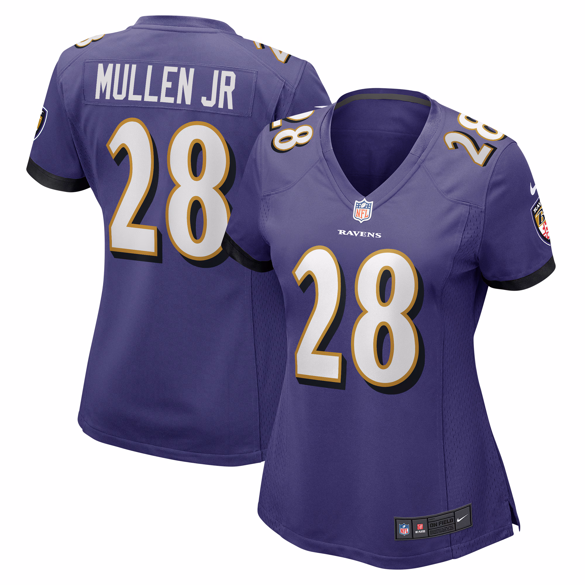 Trayvon Mullen Jr. Baltimore Ravens Women's Team Game Jersey -  Purple