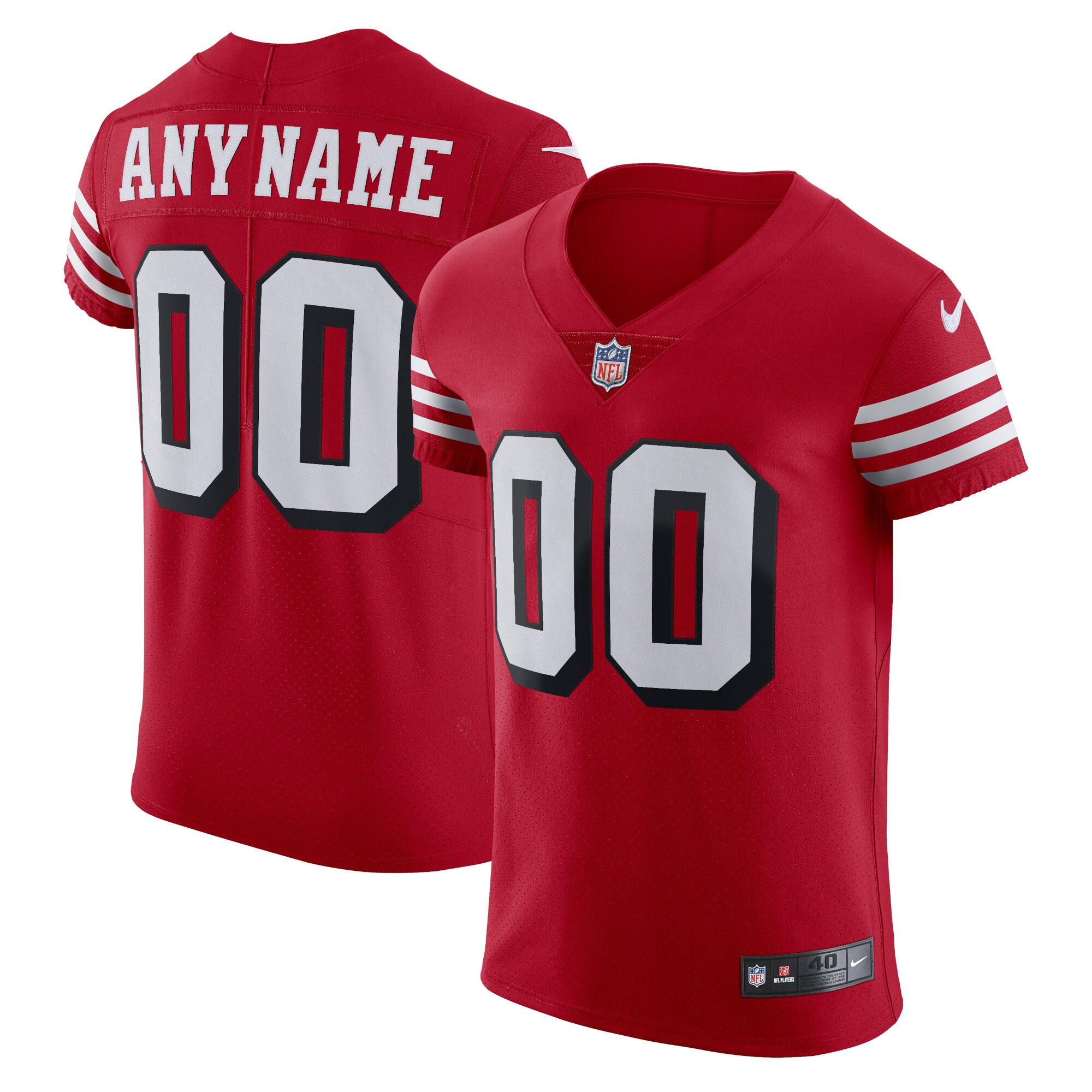 San Francisco 49ers  Alternate Vapor Elite Custom Jersey - Scarlet