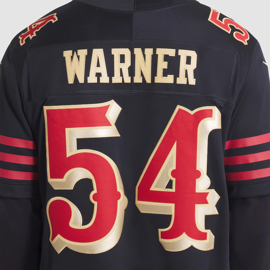 Warner #54 San Francisco 49ers 2025 Rivalries Collection Limited Jersey - Black