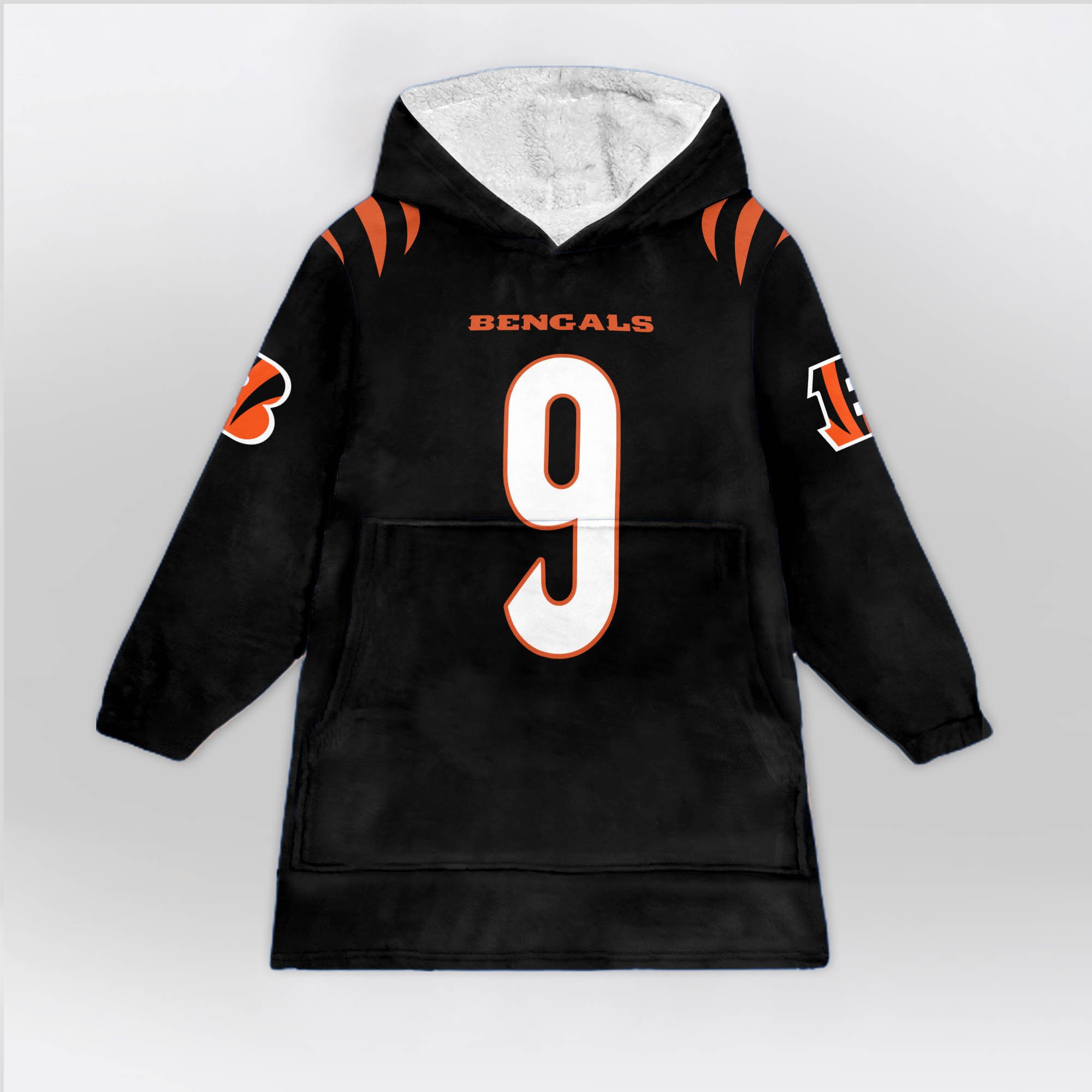 Adult J.B 9 Cincinnati Football Unisex Blanket Hoodie
