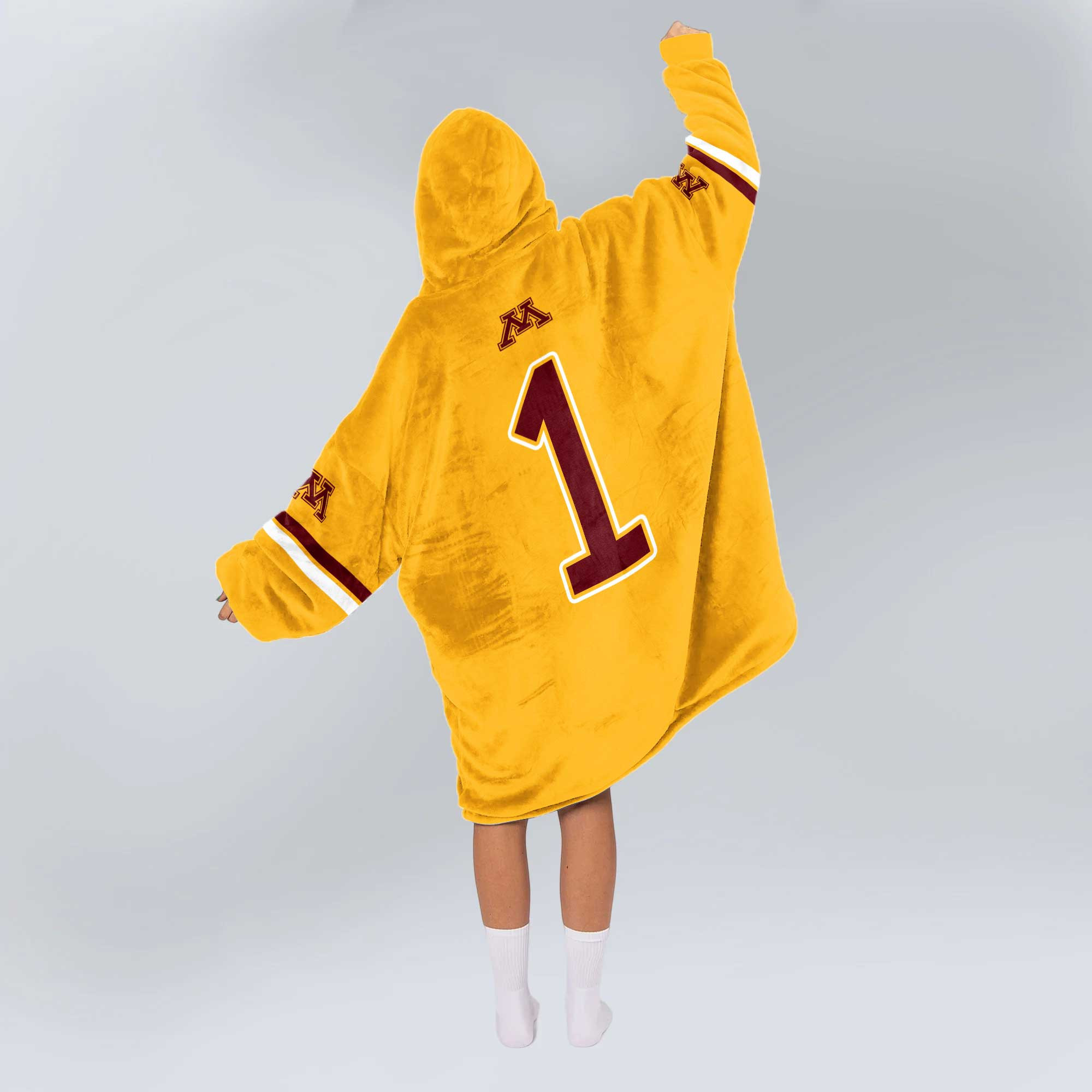 Adult 1 Minnesota Football Unisex Blanket Hoodie