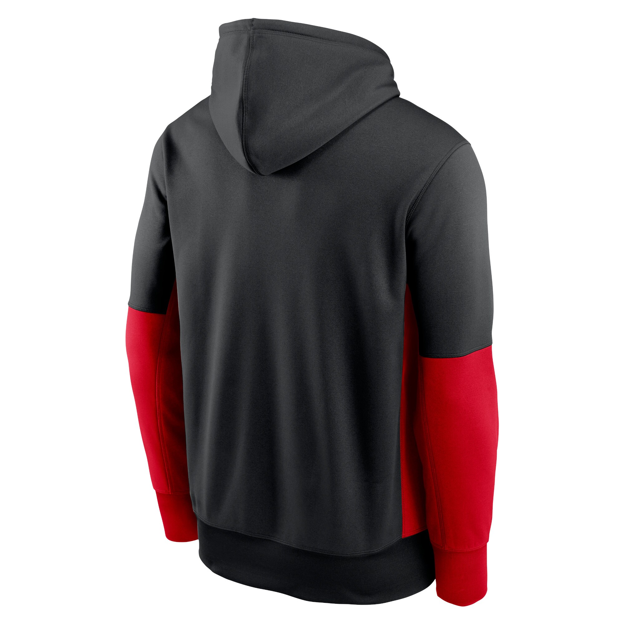 Kansas City Chiefs Color Block Fleece Performance Pullover Hoodie - Black