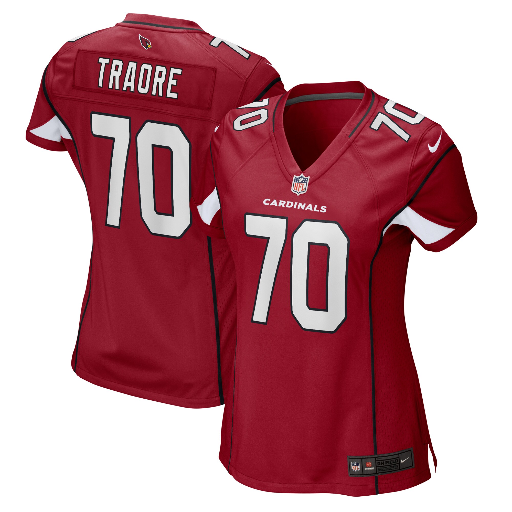 Badara Traore Arizona Cardinals  Women's Game Player Jersey - Cardinal