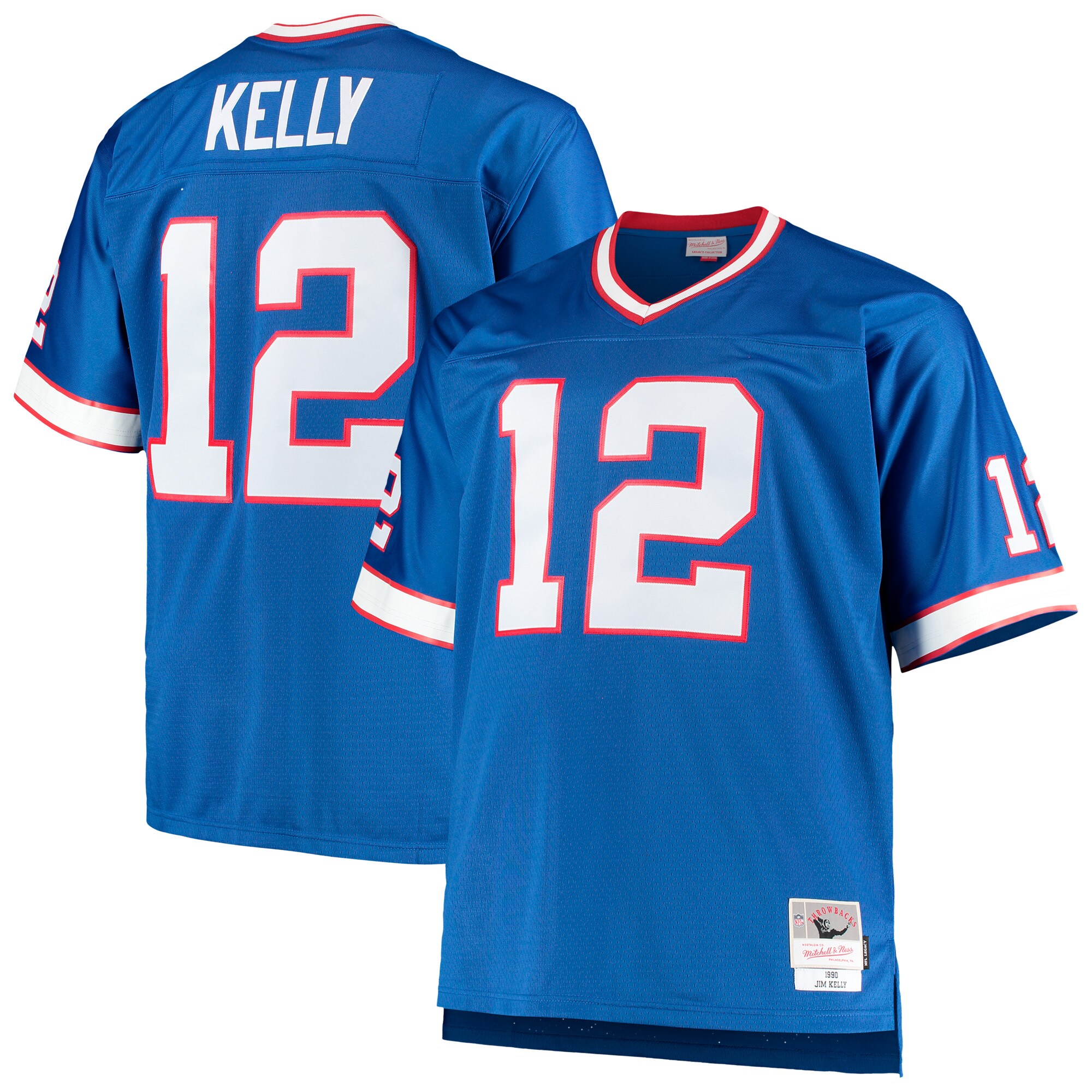 Jim Kelly Buffalo Bills  Big & Tall 1990 Retired Player Replica Jersey - Royal
