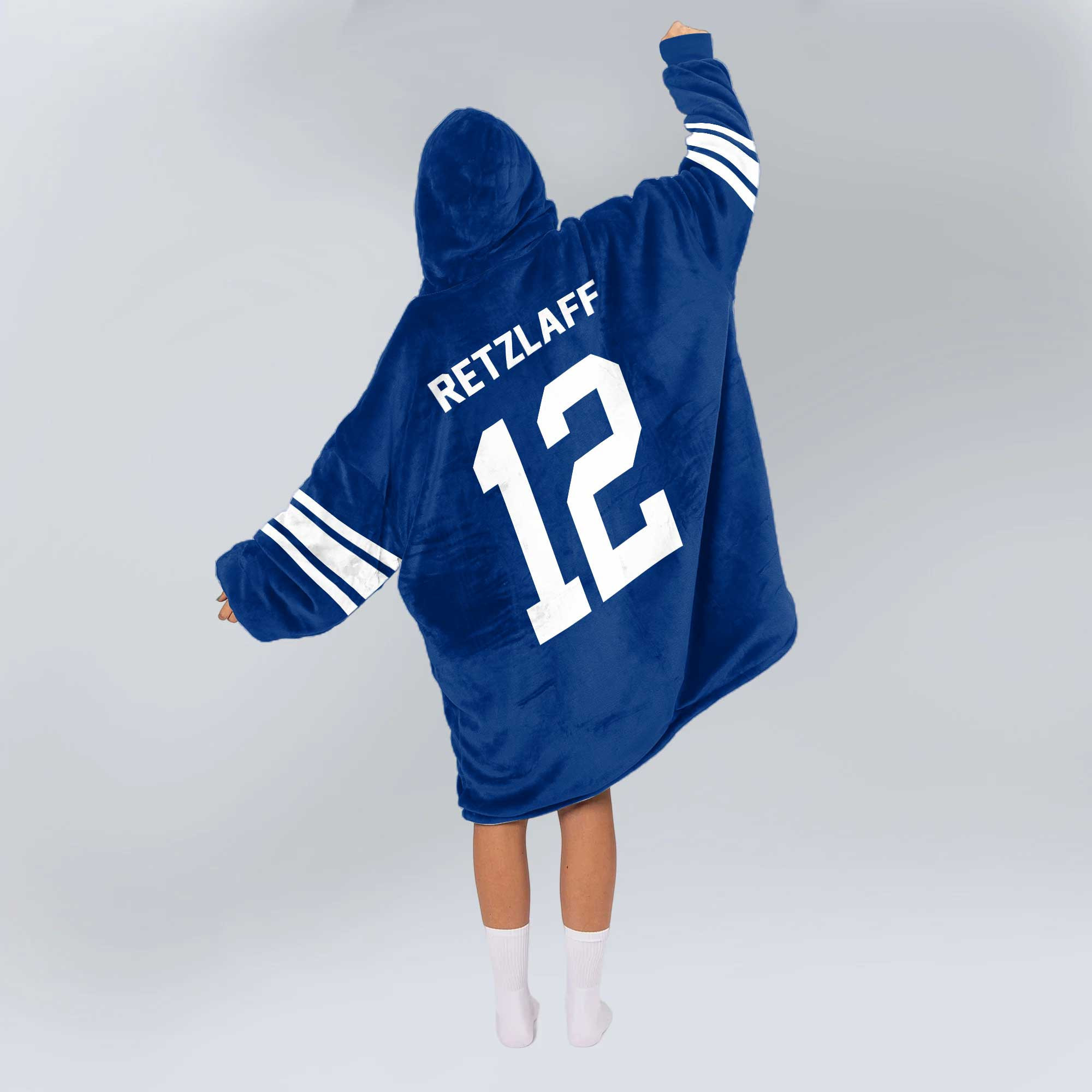 Adult 12 BYU Cougars Football Unisex Blanket Hoodie