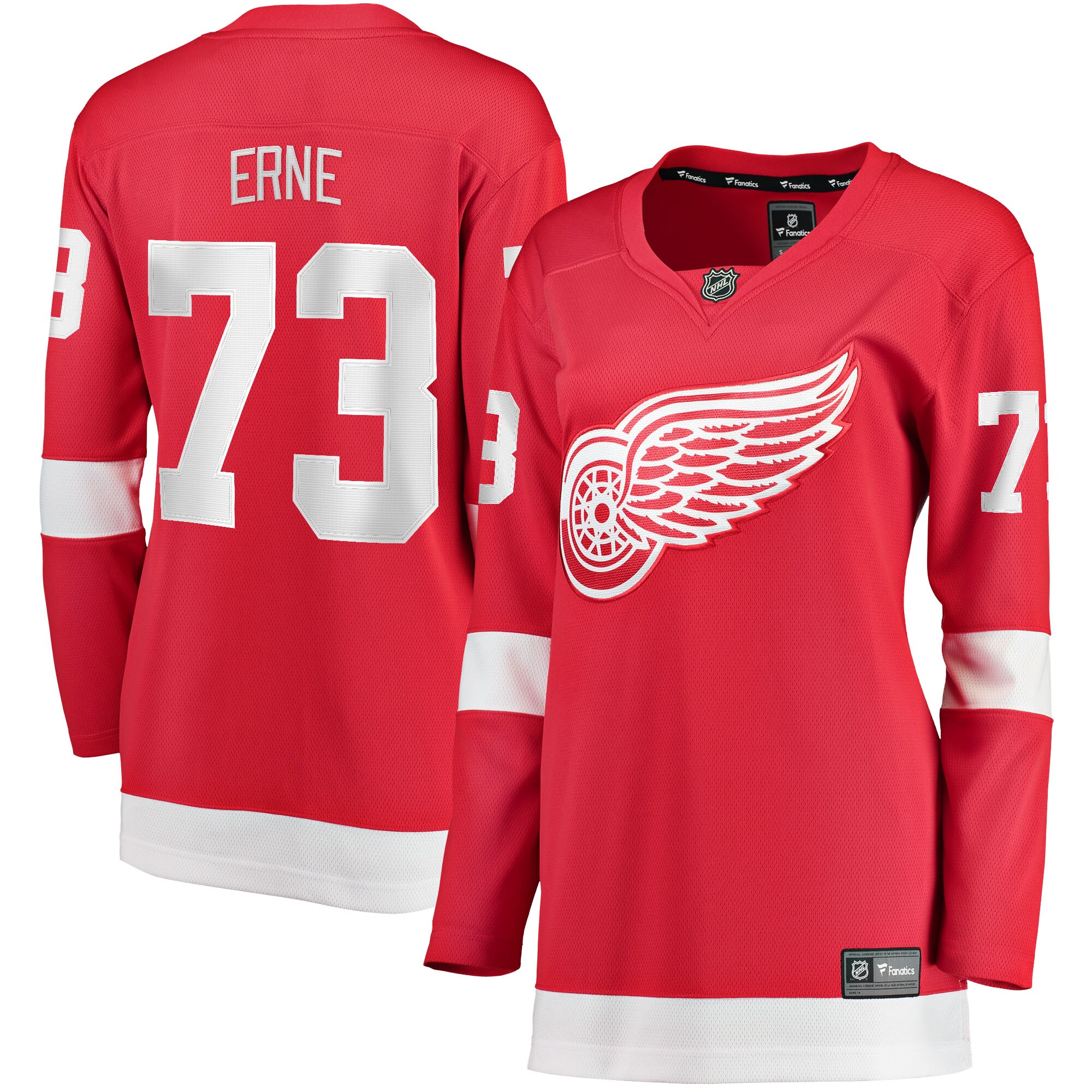 Adam Erne Detroit Red Wings Women's Home Breakaway Player Jersey - Red
