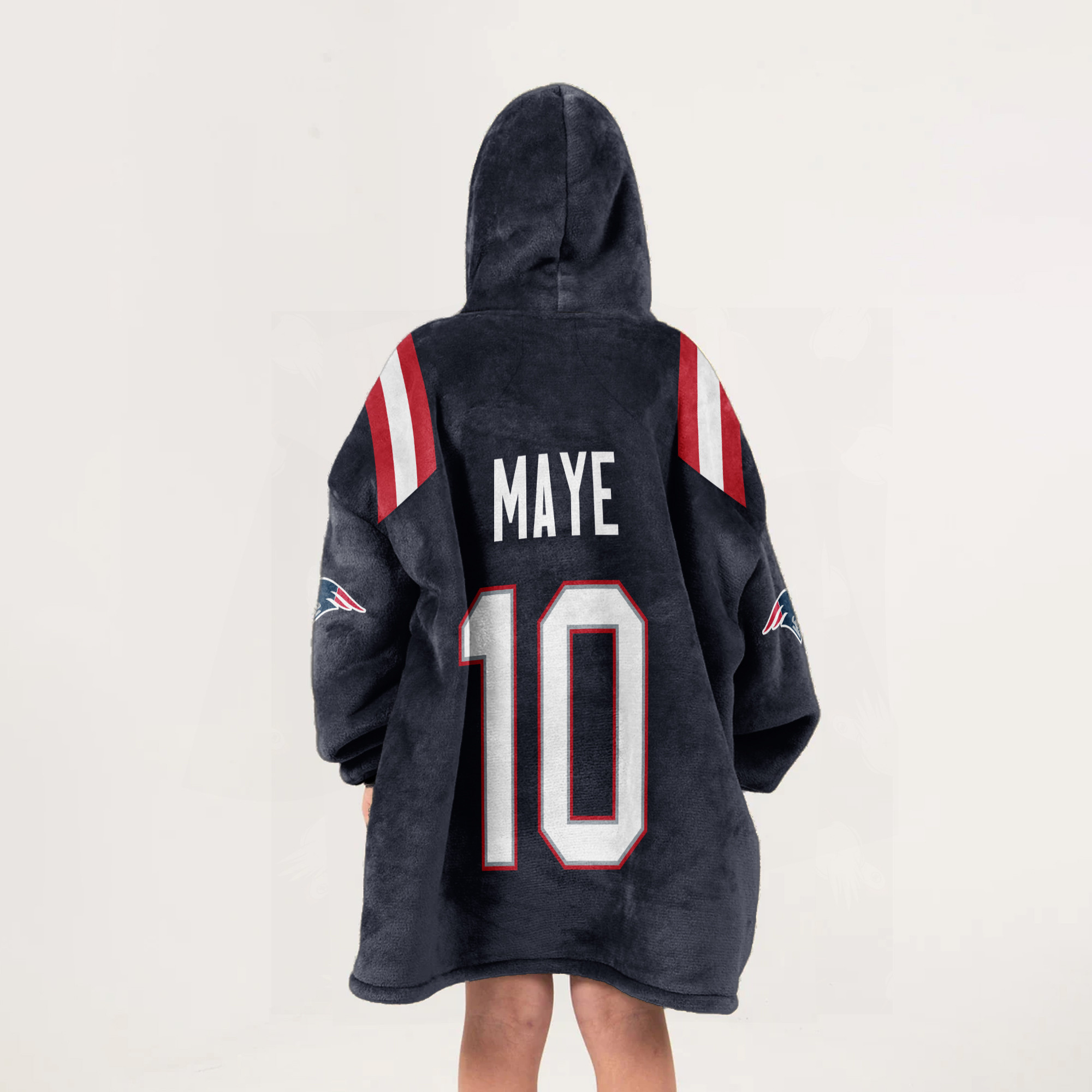 10 New England Football Unisex Blanket Hoodie