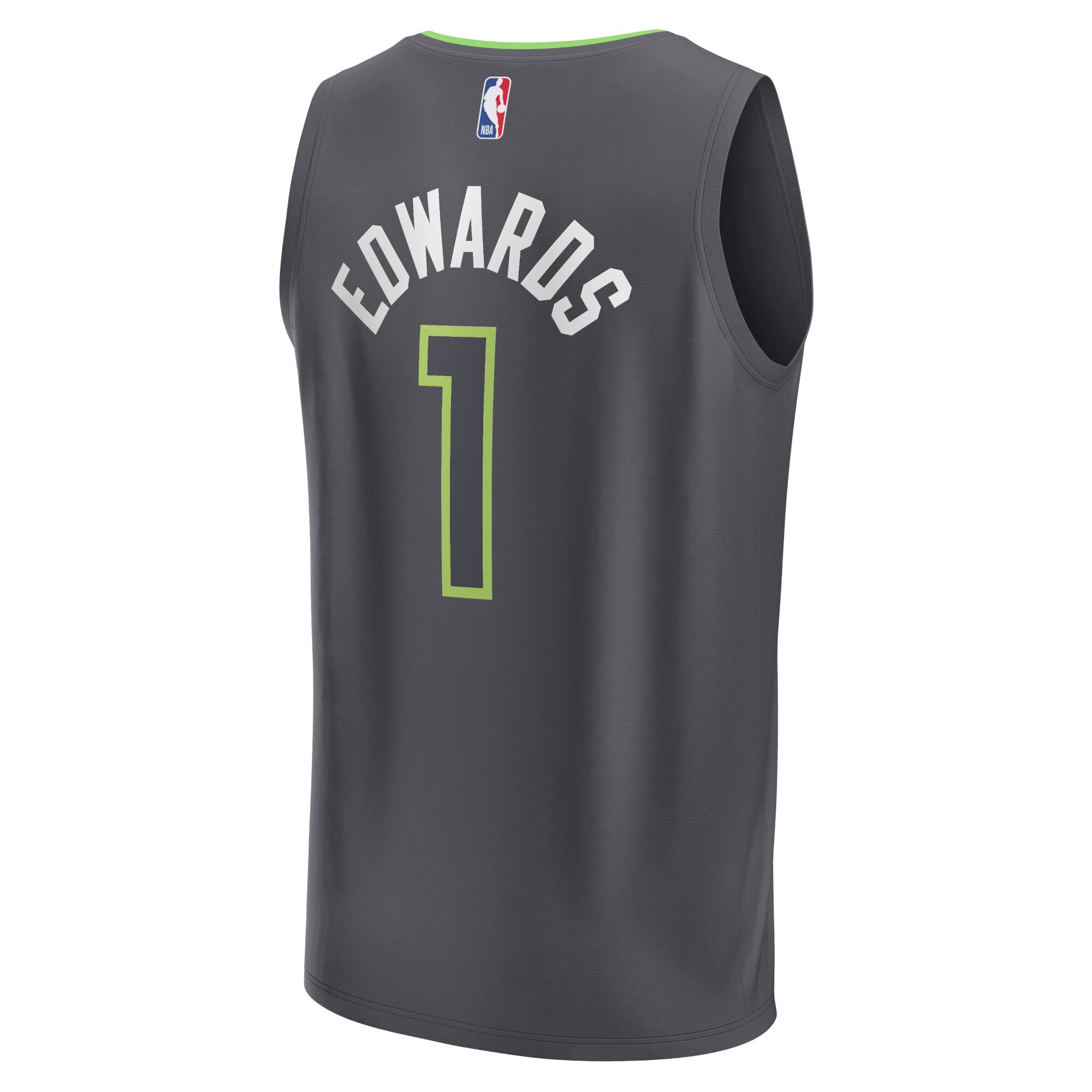 Anthony Edwards Minnesota Timberwolves  Fast Break Replica Player Jersey - Statement Edition - Anthracite