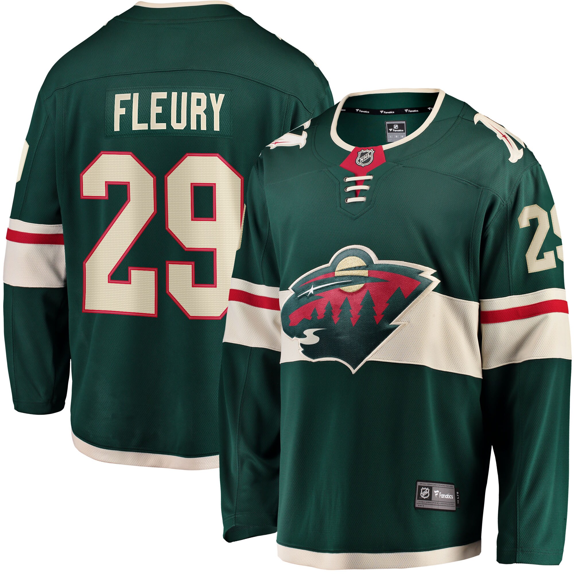 Marc-Andre Fleury Minnesota Wild Home Breakaway Player Jersey - Green