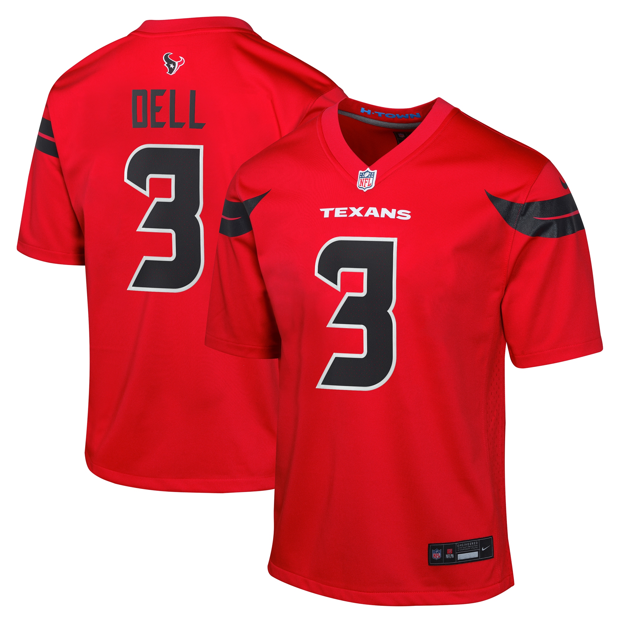 Tank Dell Houston Texans Youth Alternate Game Jersey - Navy