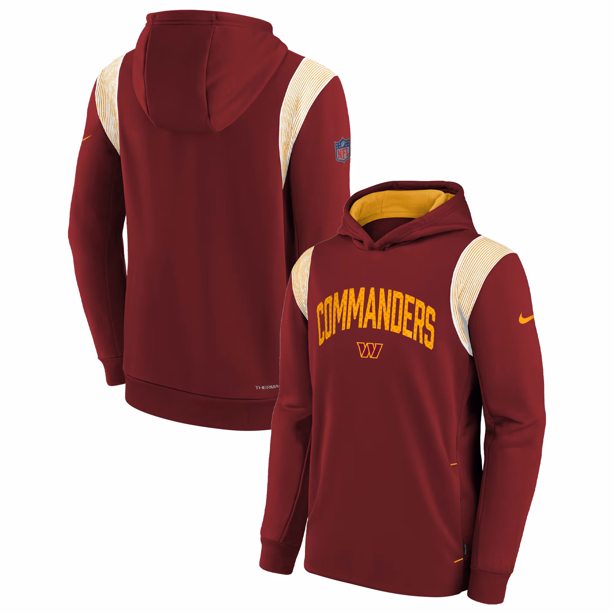 Washington Commanders Youth Sideline Fleece Performance Pullover Hoodie - Burgundy