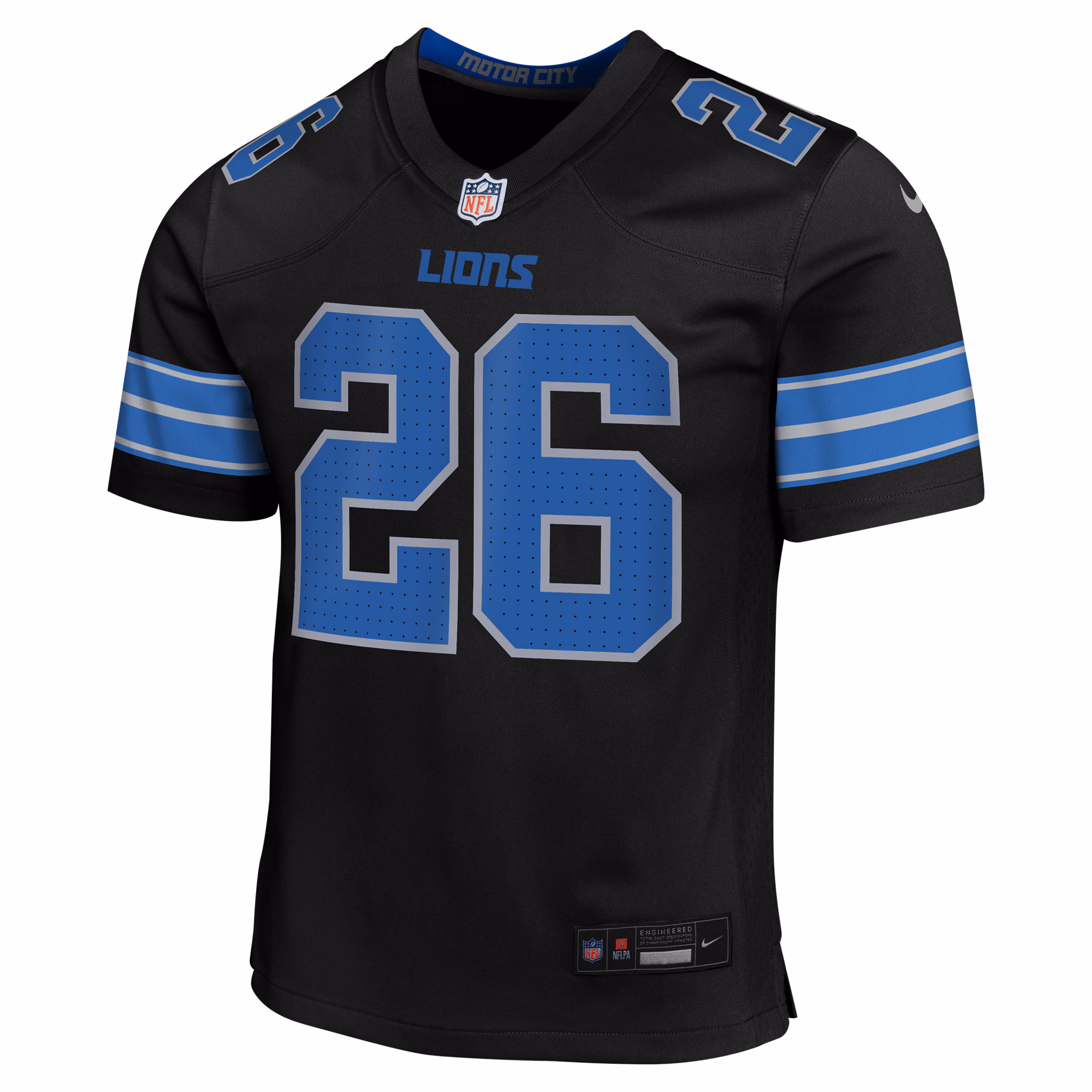 Jahmyr Gibbs Detroit Lions Youth Team Player Game Jersey - Blue