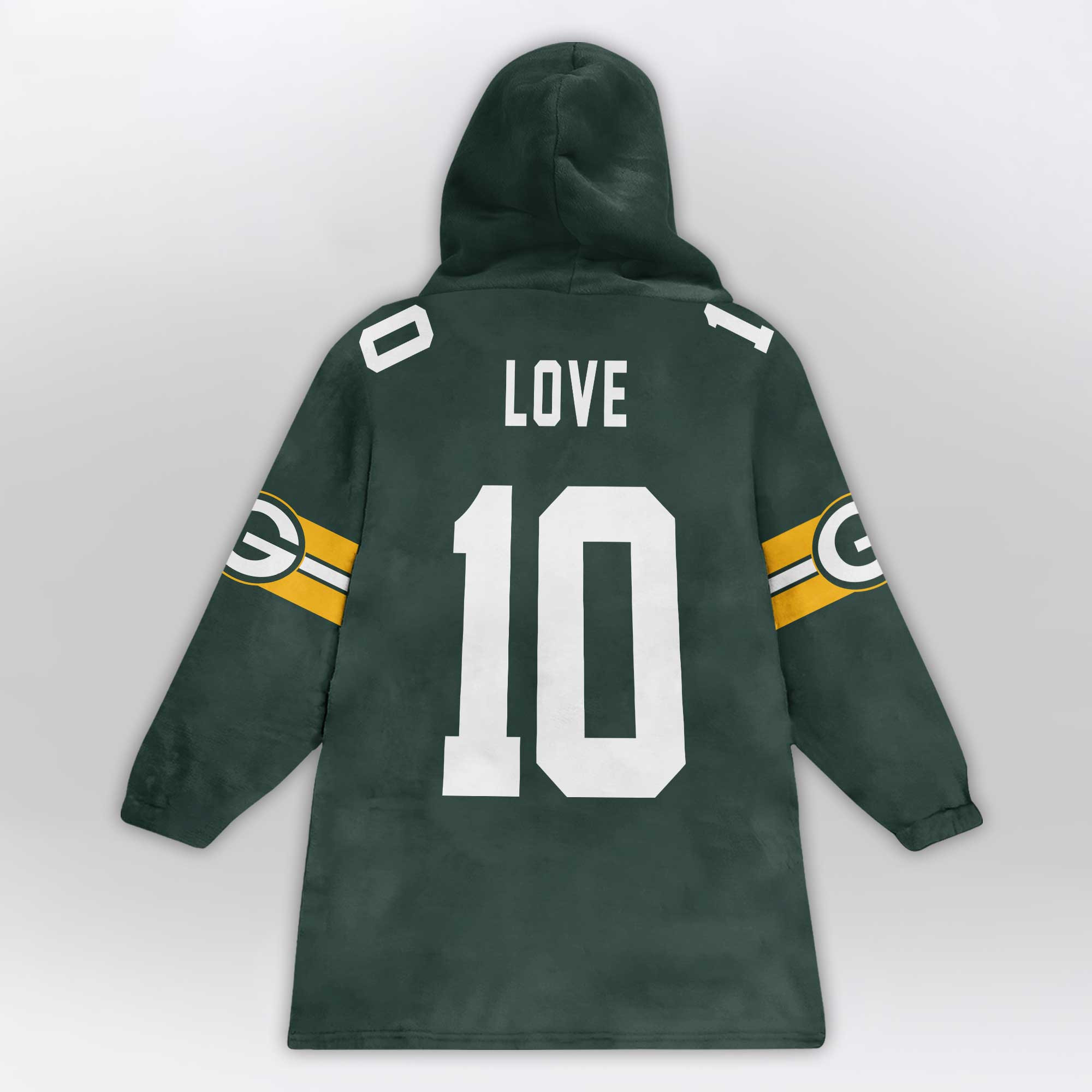 Kid J.L 10 Captain Green Bay Football Unisex Blanket Hoodie