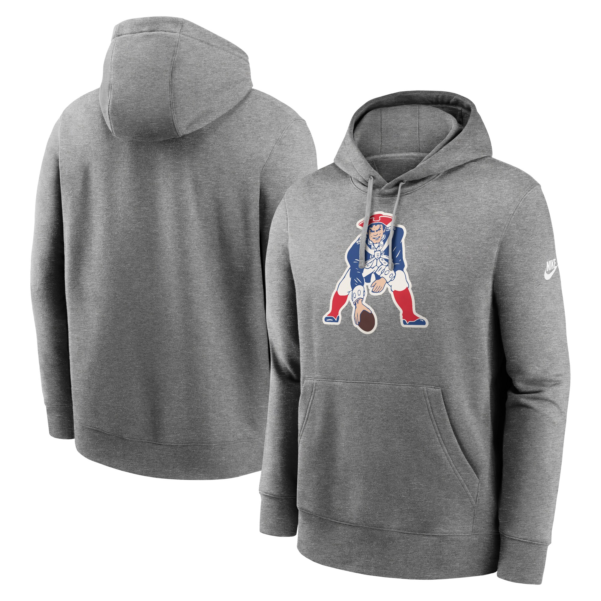 New England Patriots Rewind Club Logo Pullover Hoodie - Royal