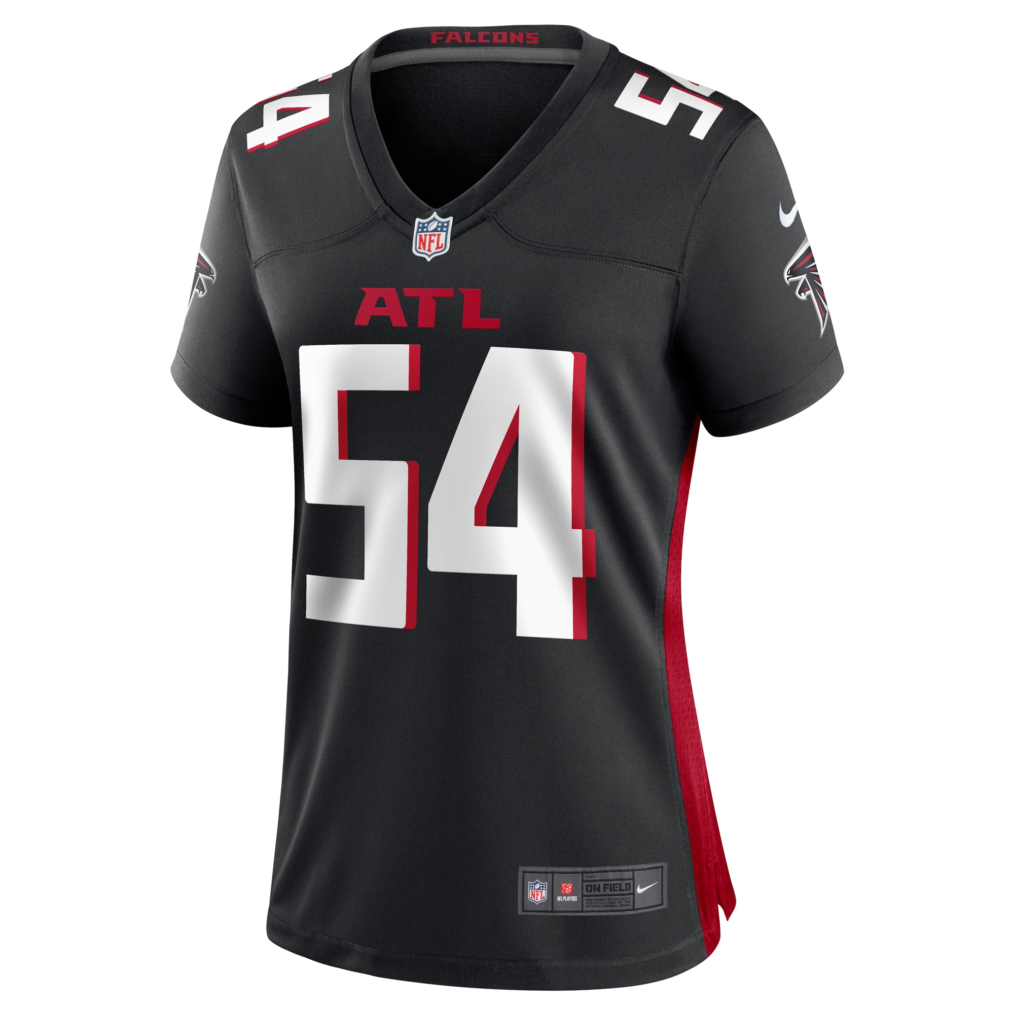 Justin Shaffer Atlanta Falcons Women's  Game Jersey -  Black