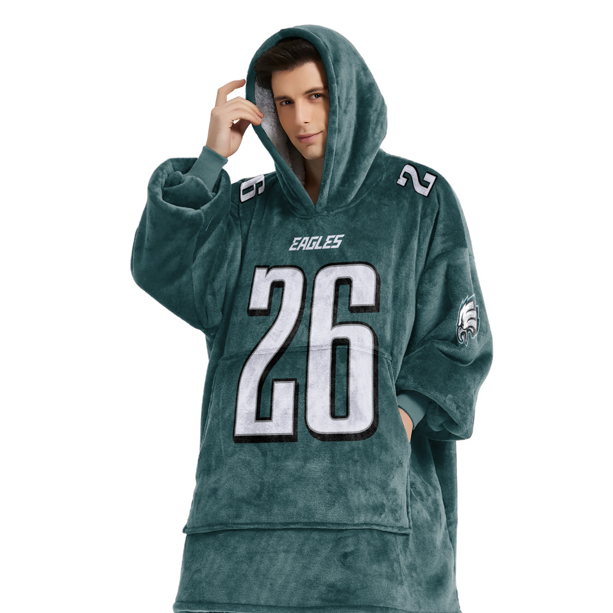 Adult Run It Back 26 Philadelphia Football Unisex Blanket Hoodie