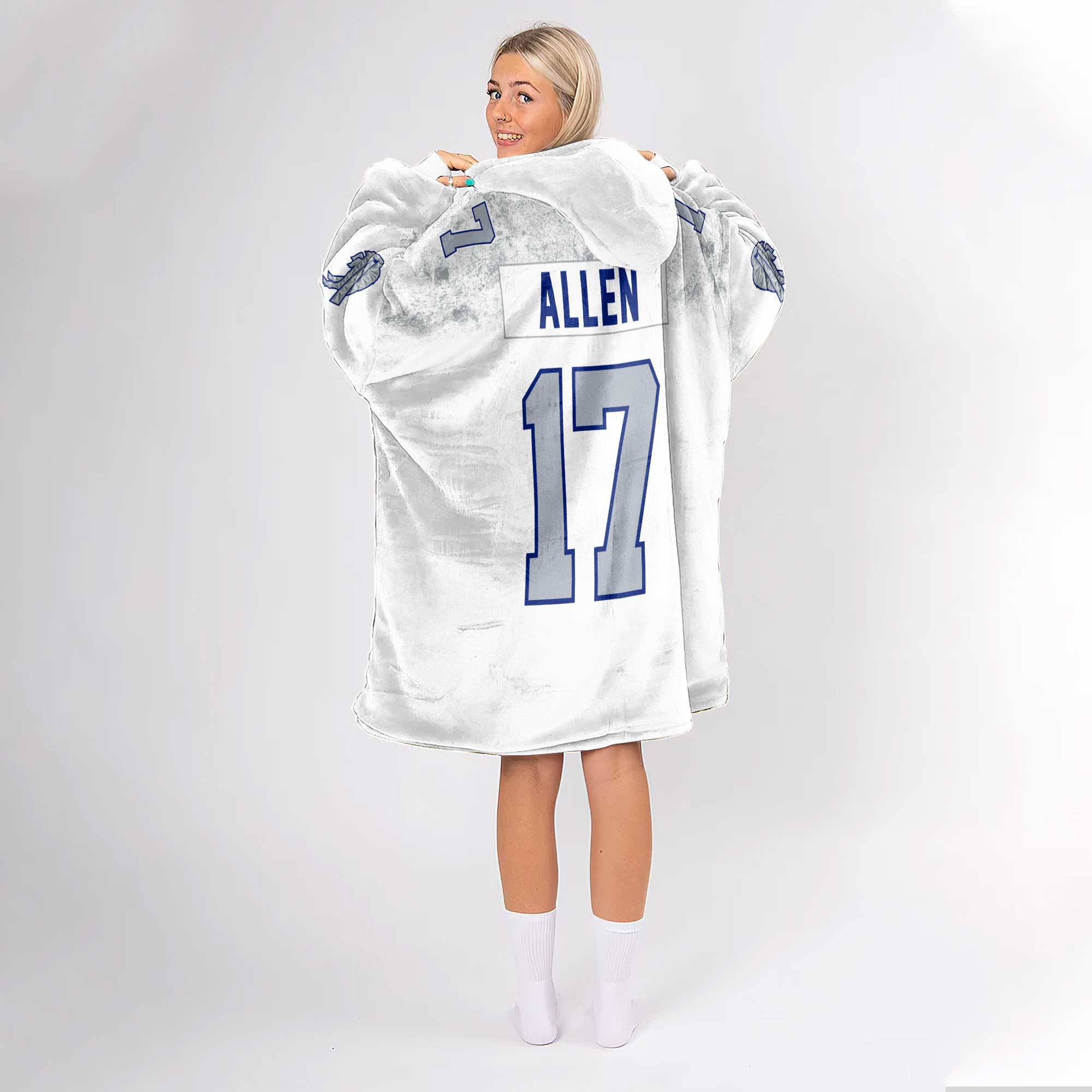 Adult J.A 17 Buffalo Football Unisex Blanket Hoodie