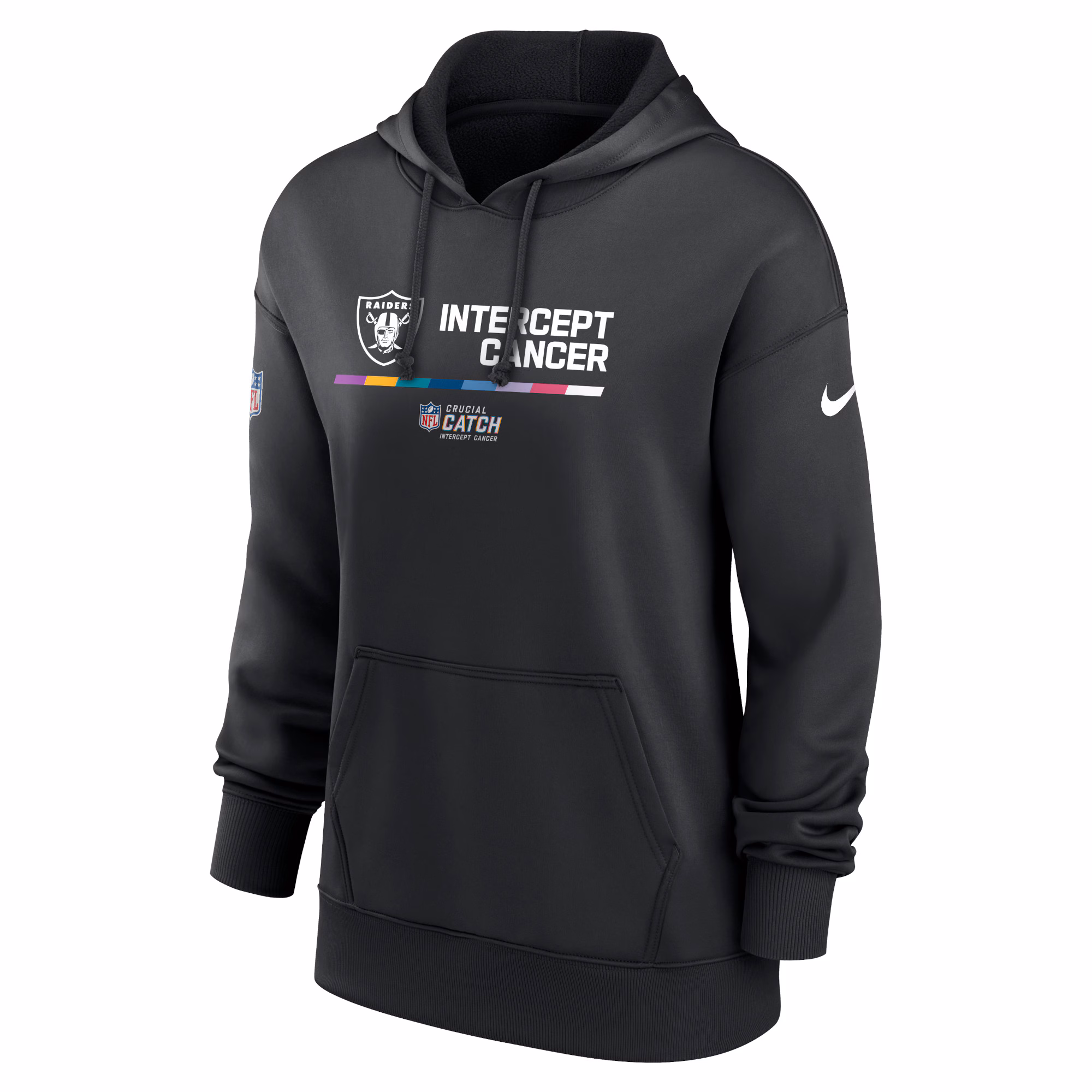 Las Vegas Raiders Women's 2022 NFL Crucial Catch Therma Performance Pullover Hoodie - Black