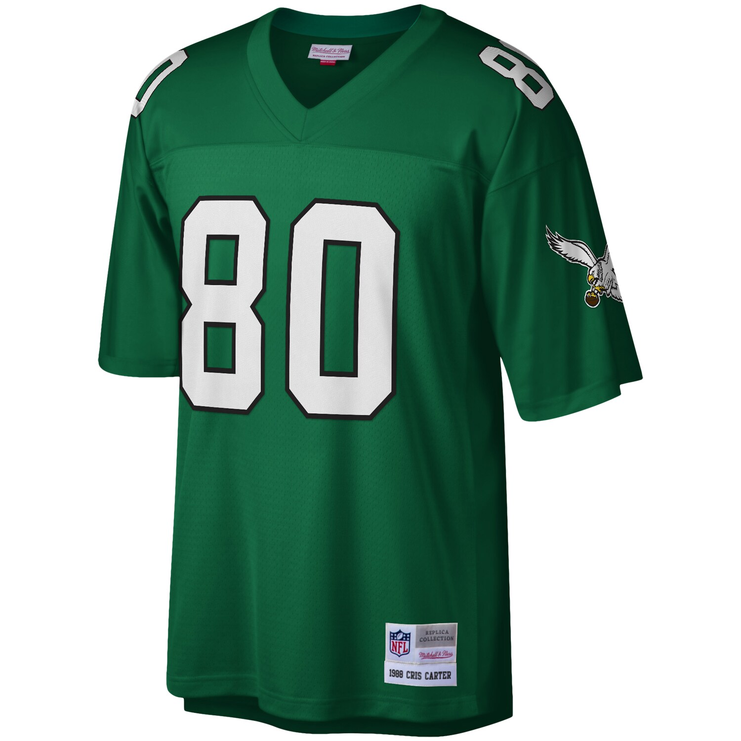 Cris Carter Philadelphia Eagles #80 Legacy Replica Jersey - Kelly Green