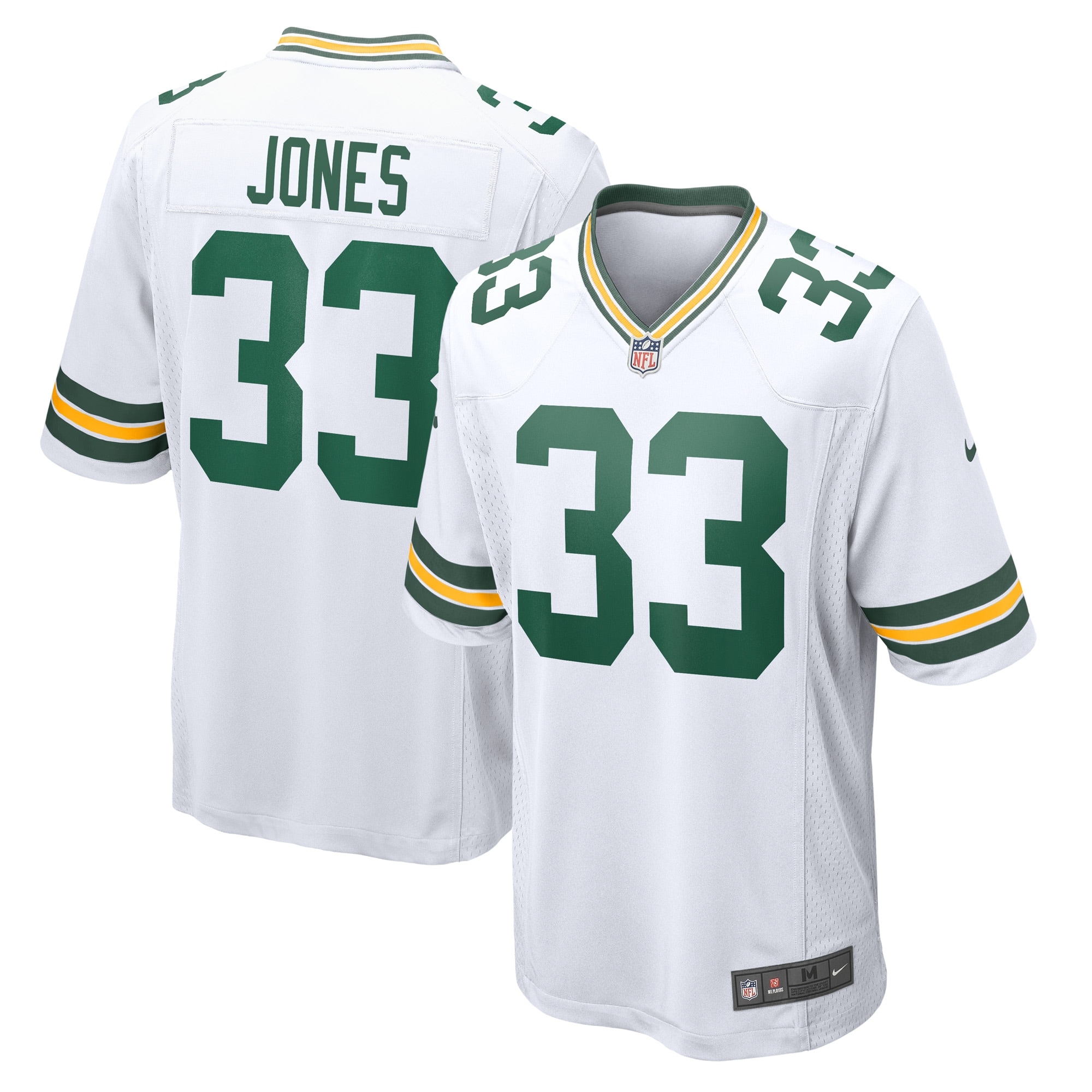 Aaron Jones Green Bay Packers  Game Player Jersey - White