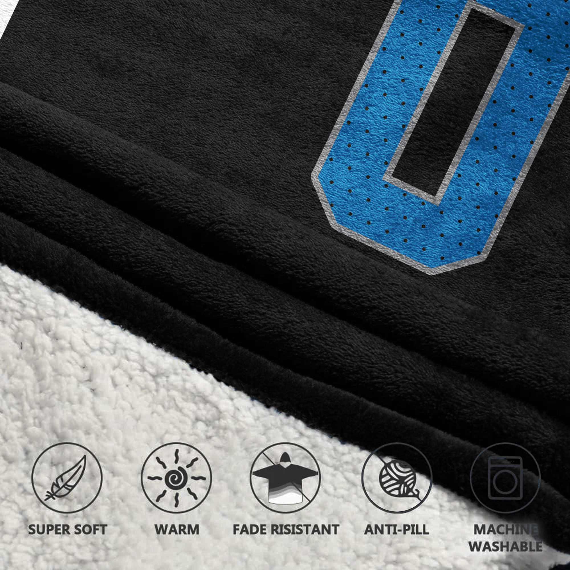 Kid 0 Detroit Football Unisex Blanket Hoodie