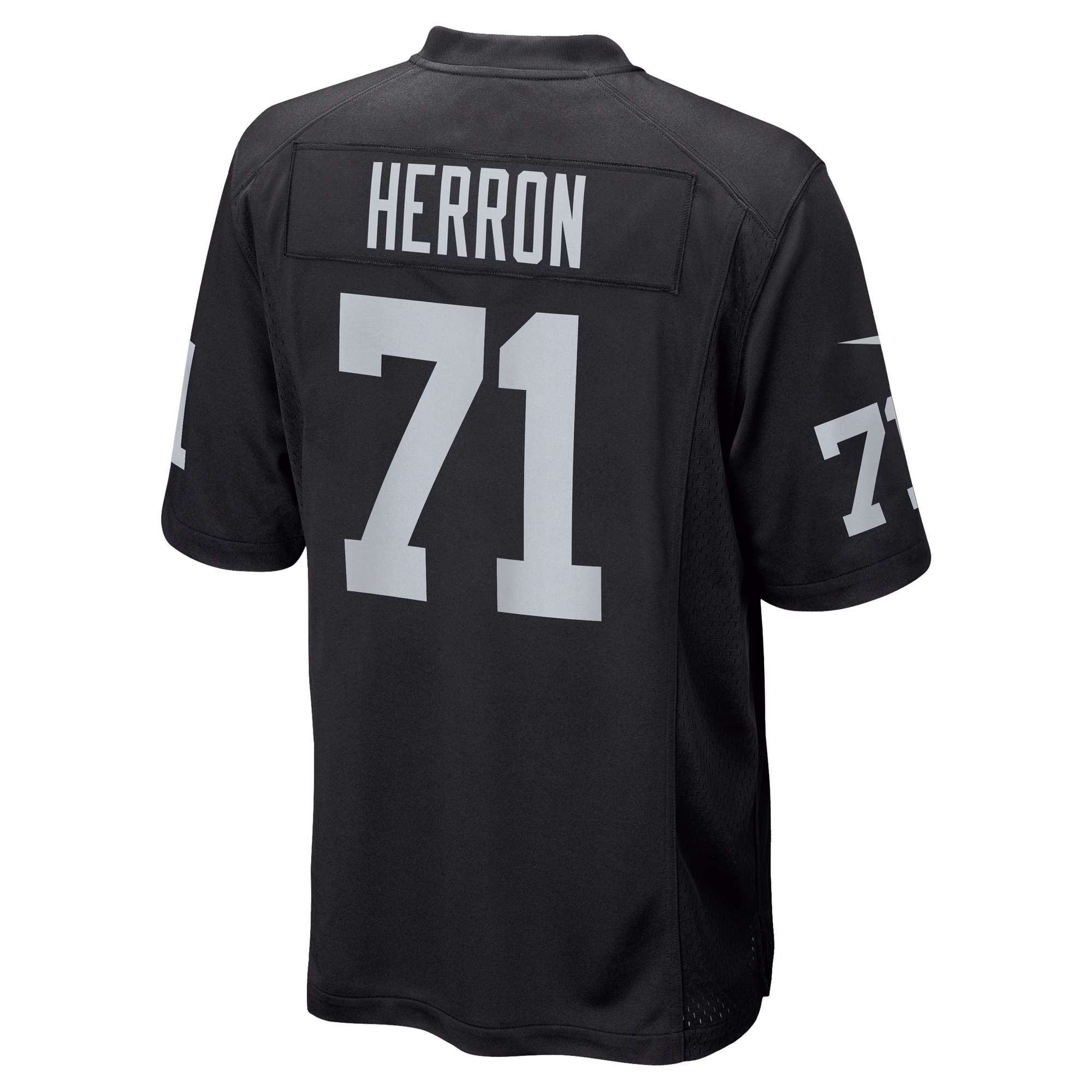 Justin Herron Las Vegas Raiders Team Game Jersey -  Black