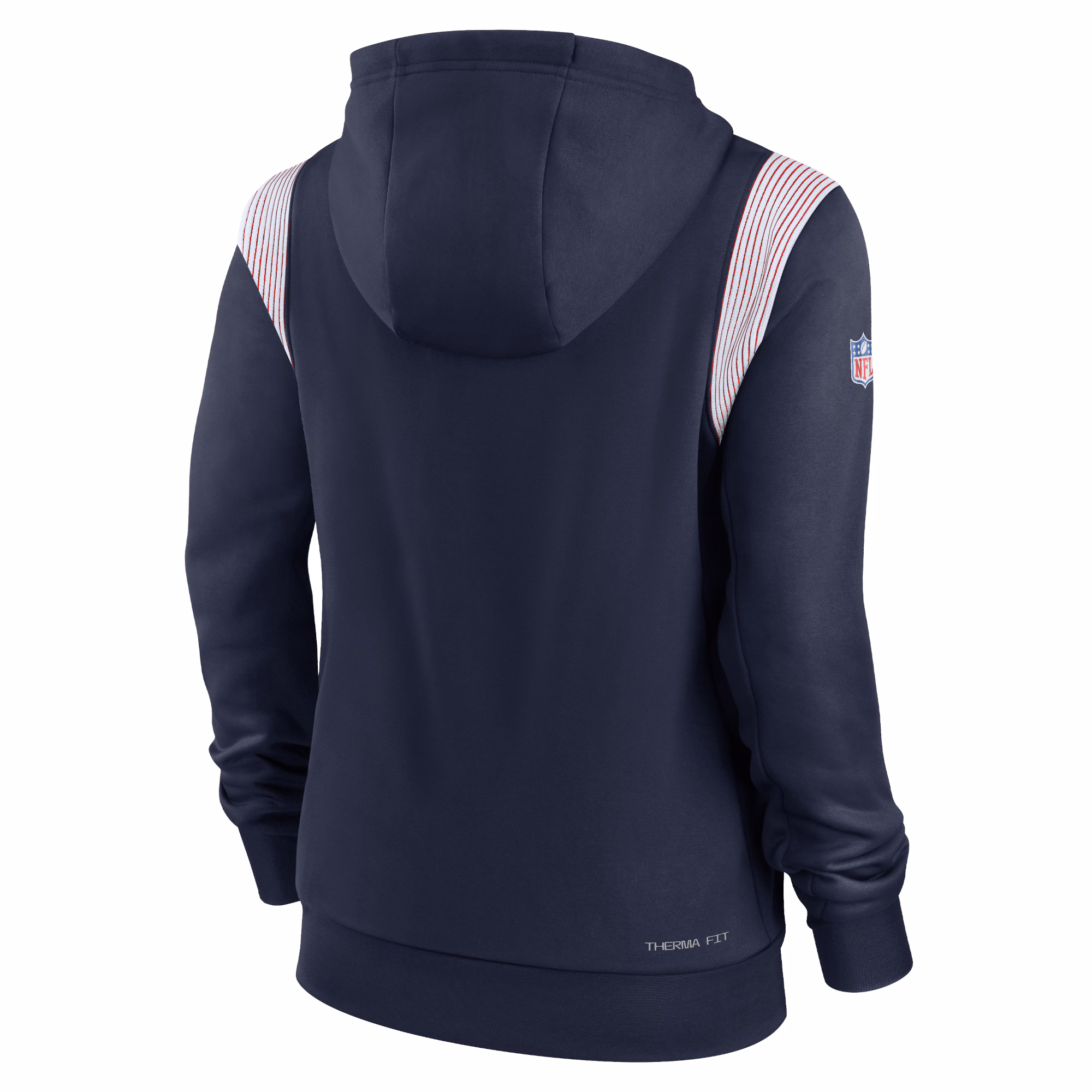 New England Patriots Women's Sideline Stack Performance Pullover Hoodie - Navy