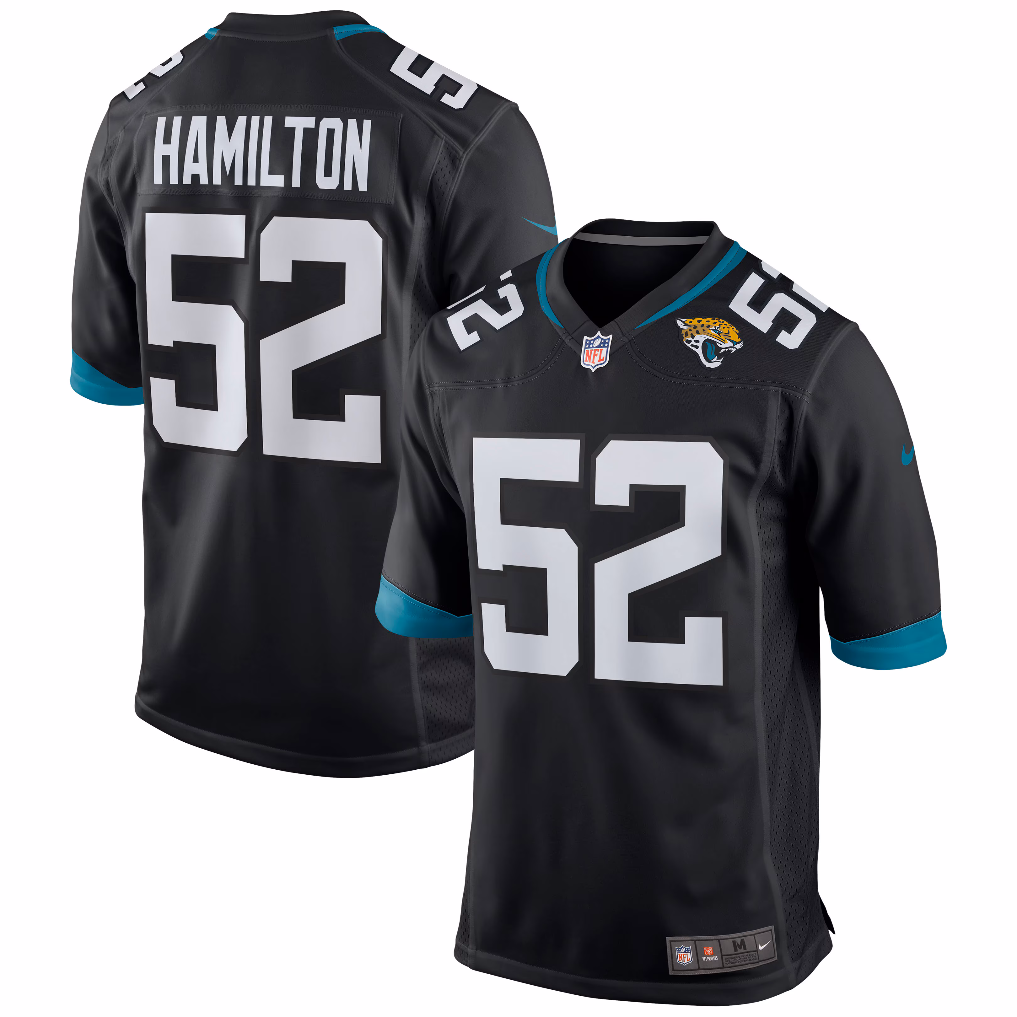 DaVon Hamilton Jacksonville Jaguars Game Jersey - Teal