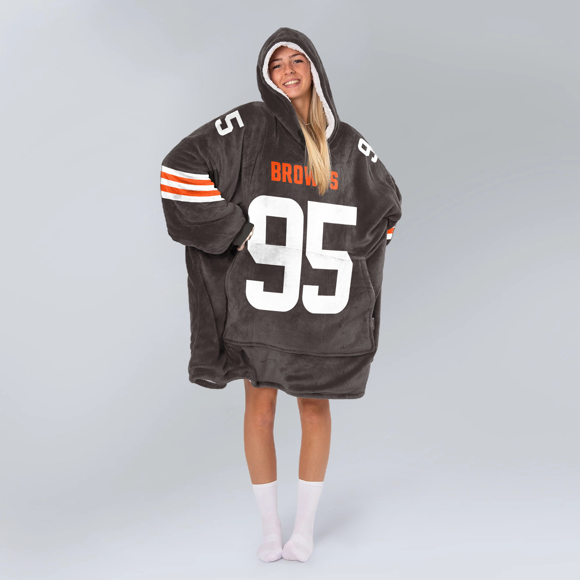 Adult M.G. 95 Cleveland Football Unisex Blanket Hoodie