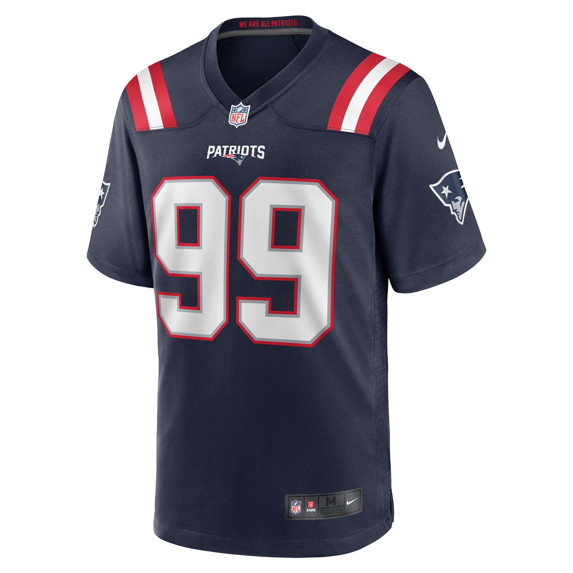 Keion White New England Patriots Alternate Team Game Jersey - Red