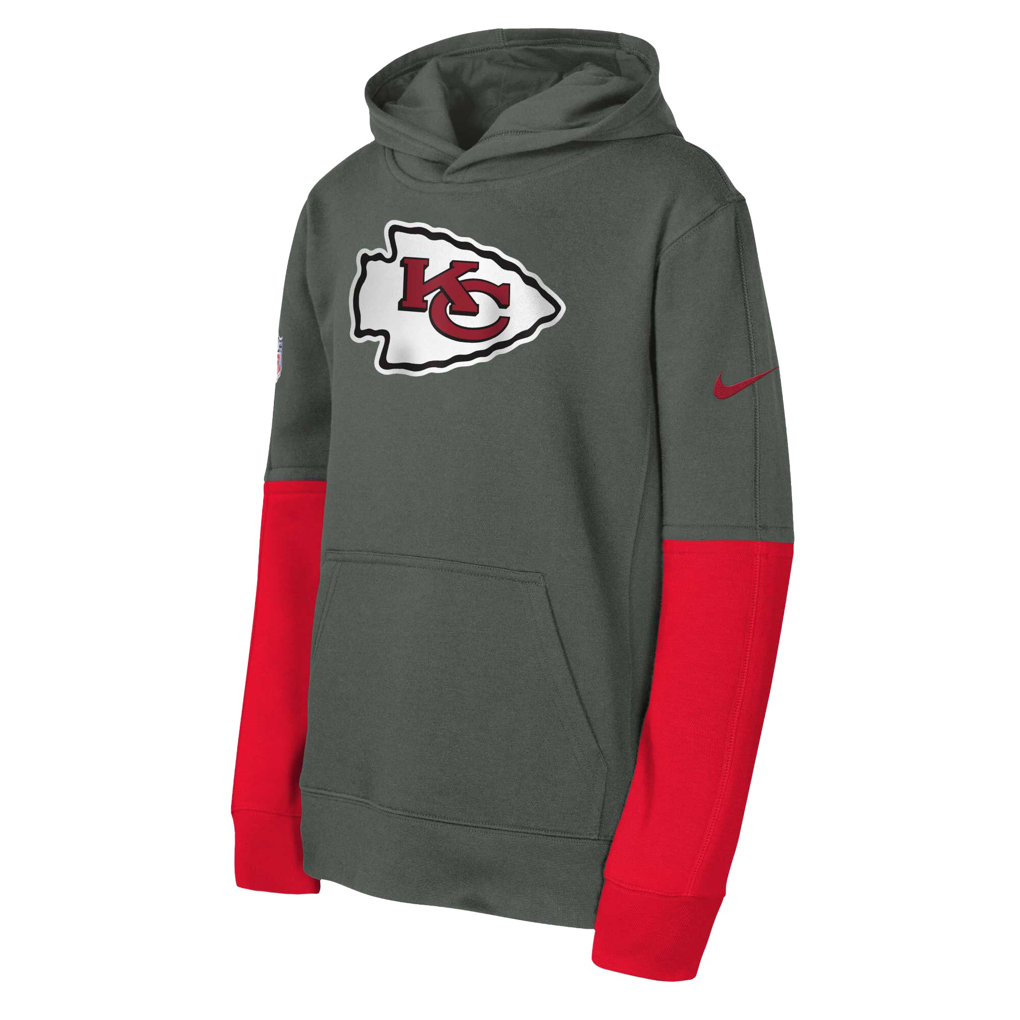 Kansas City Chiefs Youth  Team Issue Club Pullover Hoodie - Anthracite