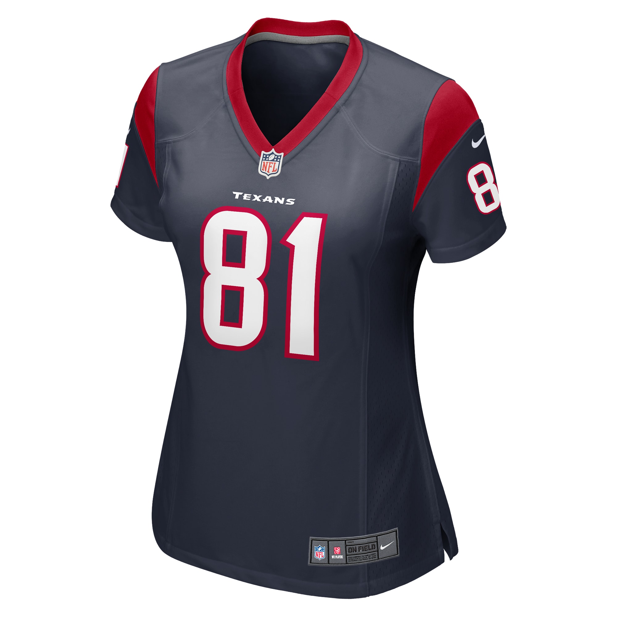 Eric Saubert Houston Texans Women's  Game Jersey -  Navy