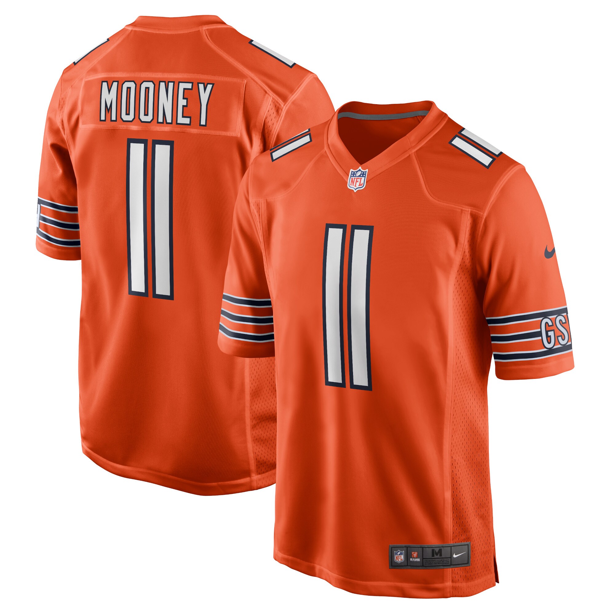 Darnell Mooney Chicago Bears  Alternate Game Player Jersey - Orange